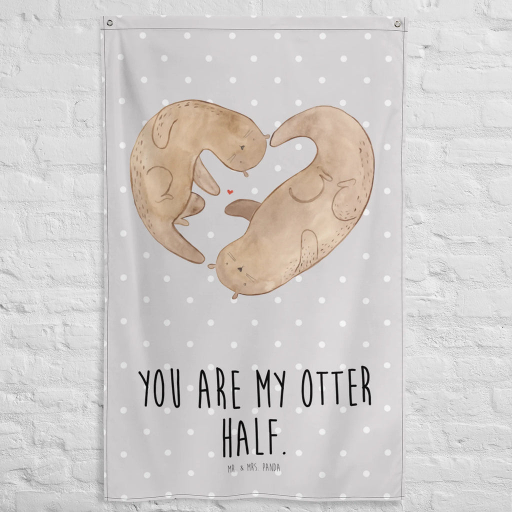 Tapestry otter Heart Boho, Tapestry, Decoration, Wall hanging, otter, marten, sea otter, European otter, water mammal, aquatic animal, baby otter, predator, water, otter gifts, animal lover, gift ideas for animal lovers, animal, mammal, water animal, gifts for people in love, engagement, heart, love gift, proof of love, better half, anniversary, wedding day, love you, life together, love