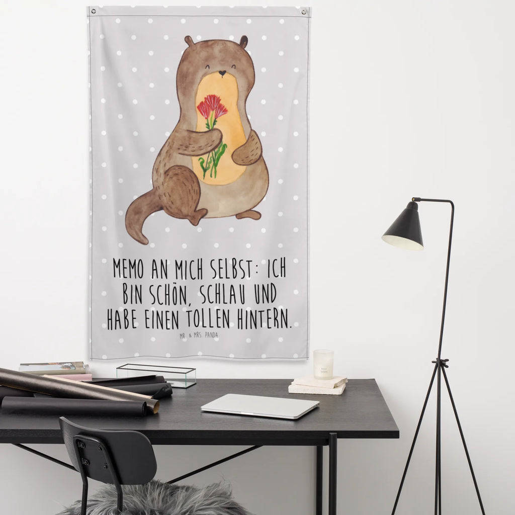 Wandteppich Otter Blumenstrauß Tapestry, Kinderzimmer, Wanddeko, Textil-Kunst, Kinderzimmer Wand, Kinderzimmer Wanddeko, Wandbehang, Kinderzimmer Deko, Boho, Tapisserie, Wandbild, Schmuck-Wandbehang, Wandteppich, Dekoration, Wand Deko, Wandtuch, Otter, Fischotter, Seeotter, Otter Seeotter See Otter