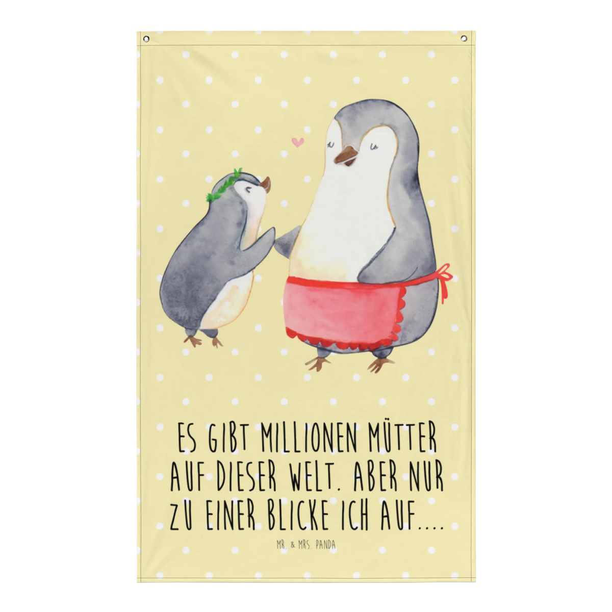 Tapestry Penguin with child Father's Day, Mother's Day, Birthday, Mummy, Mother, Gift