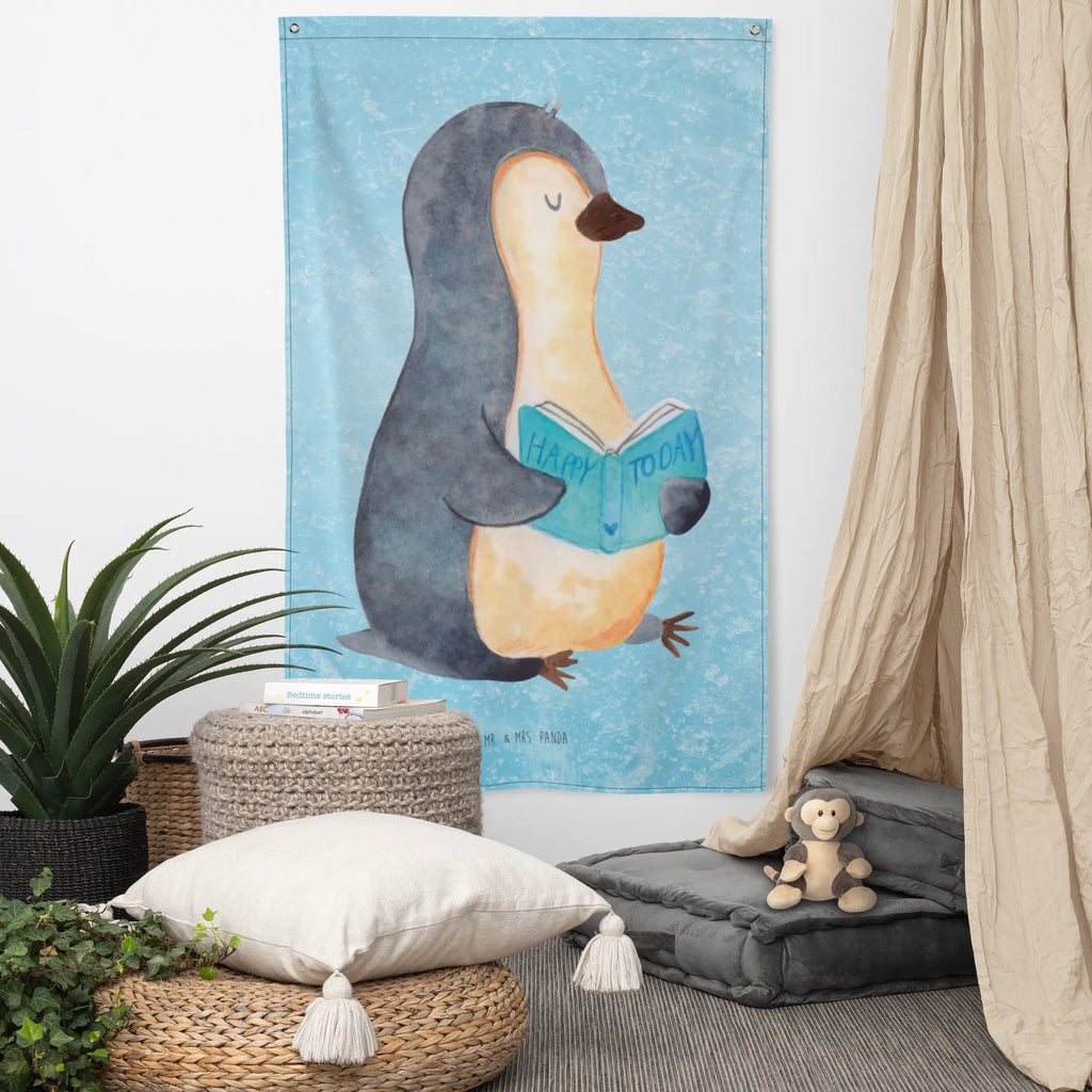 Wandteppich Pinguin Buch Boho, Schmuck-Wandbehang, Kinderzimmer, Wandtuch, Textil-Kunst, Wandbild, Tapisserie, Wandbehang, Wandteppich, Kinderzimmer Deko, Tapestry, Wanddeko, Kinderzimmer Wanddeko, Dekoration, Kinderzimmer Wand, Wand Deko, Pinguin, Ferien, Nichtstun, Bücherwurm, Pinguine, Freizeit, Lesen, Buch, Faulenzen, Urlaub