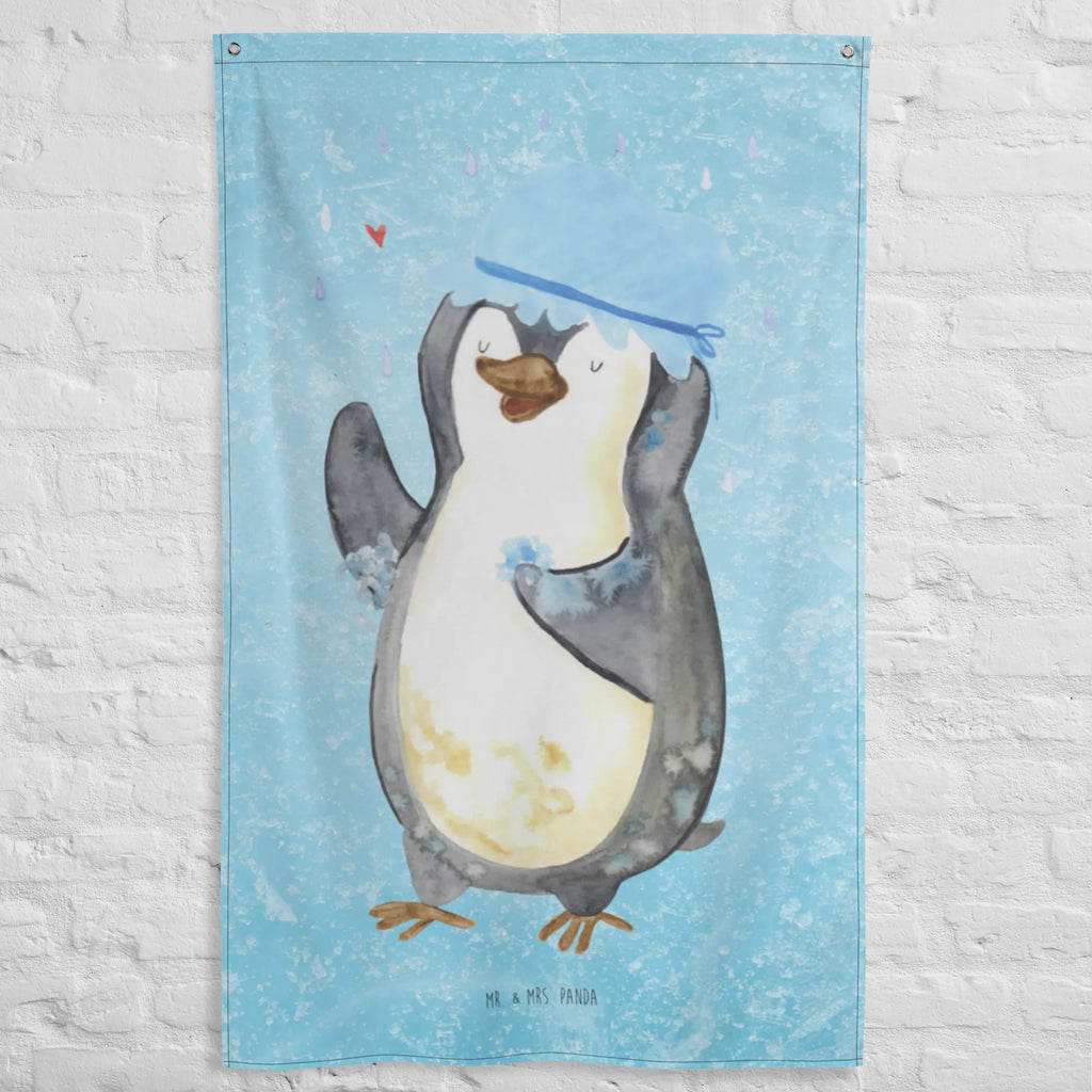 Tapestry Penguin have a shower Tapestry, Decoration, Wall hanging, Boho, Penguin, North Pole, Winter, Penguins, life motto, shower, new start, penguins, motivation, new beginning, being happy