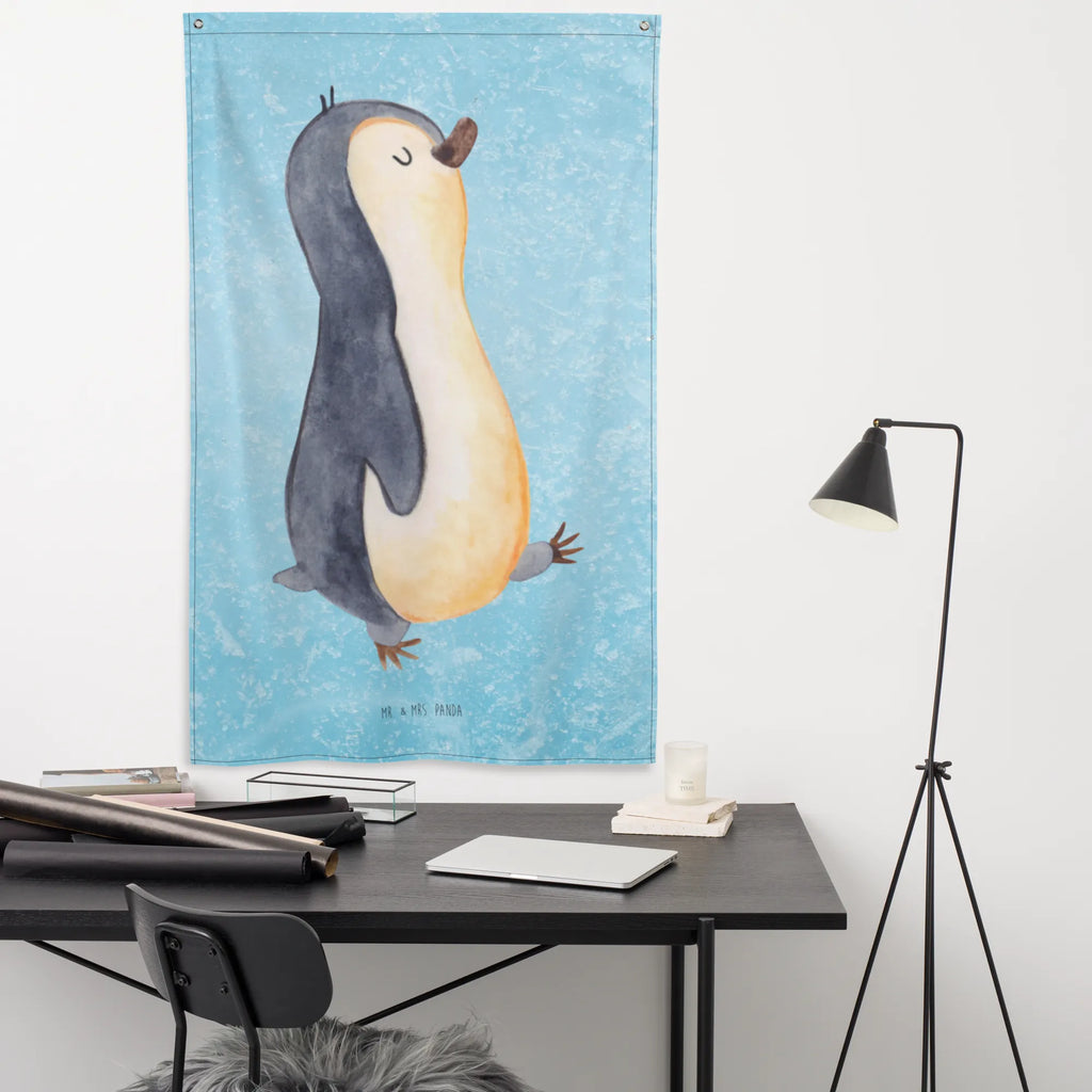 Wandteppich Pinguin marschierend Wandbehang, Wand Deko, Boho, Kinderzimmer Wanddeko, Wandtuch, Wandbild, Tapisserie, Kinderzimmer Deko, Schmuck-Wandbehang, Tapestry, Textil-Kunst, Kinderzimmer Wand, Wandteppich, Pinguin, Bruder, Frühaufsteher, Langschläfer, Pinguine, Schwester, Familie