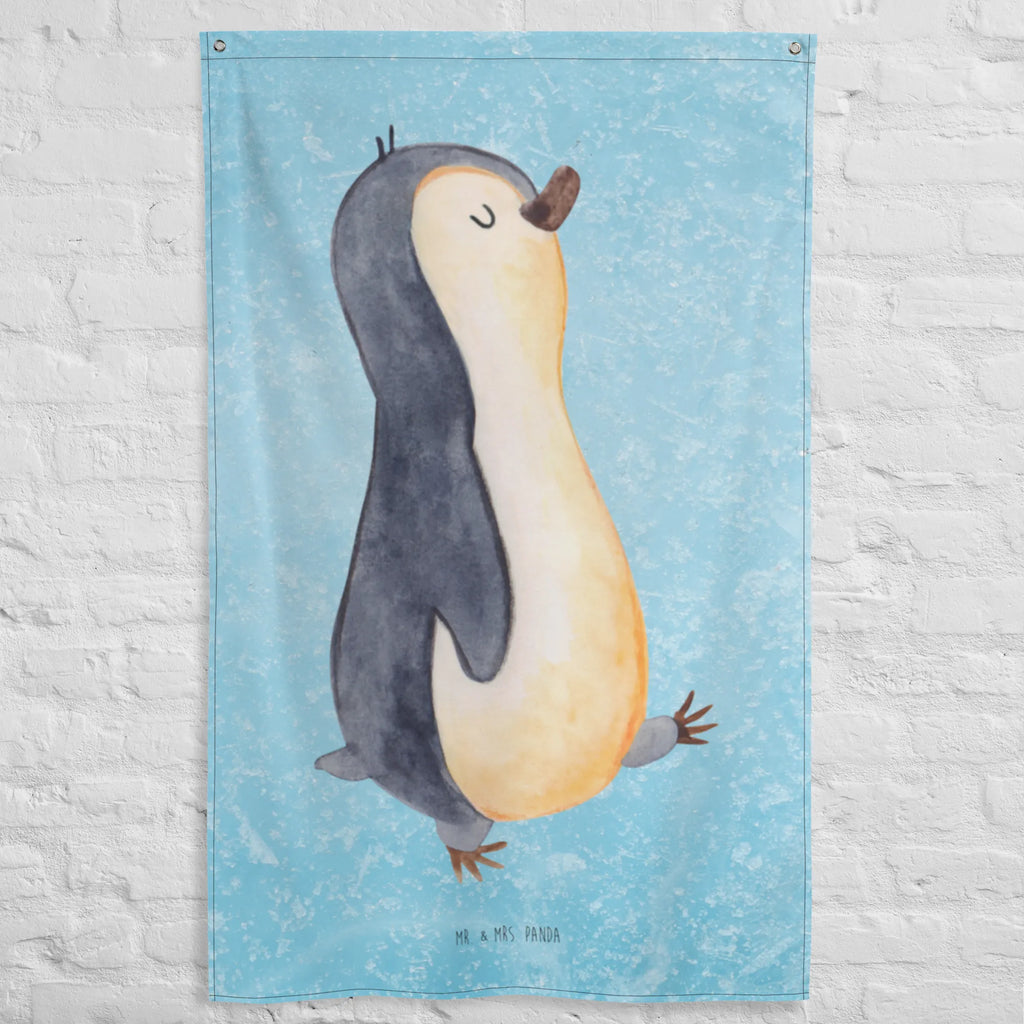 Wandteppich Pinguin marschierend Wandbehang, Wand Deko, Boho, Kinderzimmer Wanddeko, Wandtuch, Wandbild, Tapisserie, Kinderzimmer Deko, Schmuck-Wandbehang, Tapestry, Textil-Kunst, Kinderzimmer Wand, Wandteppich, Pinguin, Bruder, Frühaufsteher, Langschläfer, Pinguine, Schwester, Familie