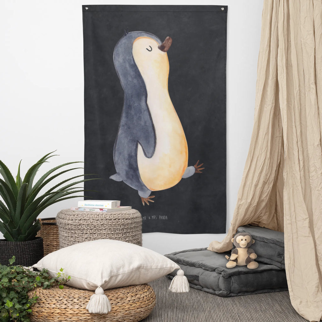 Wandteppich Pinguin marschierend Wandbehang, Wand Deko, Boho, Kinderzimmer Wanddeko, Wandtuch, Wandbild, Tapisserie, Kinderzimmer Deko, Schmuck-Wandbehang, Tapestry, Textil-Kunst, Kinderzimmer Wand, Wandteppich, Pinguin, Bruder, Frühaufsteher, Langschläfer, Pinguine, Schwester, Familie