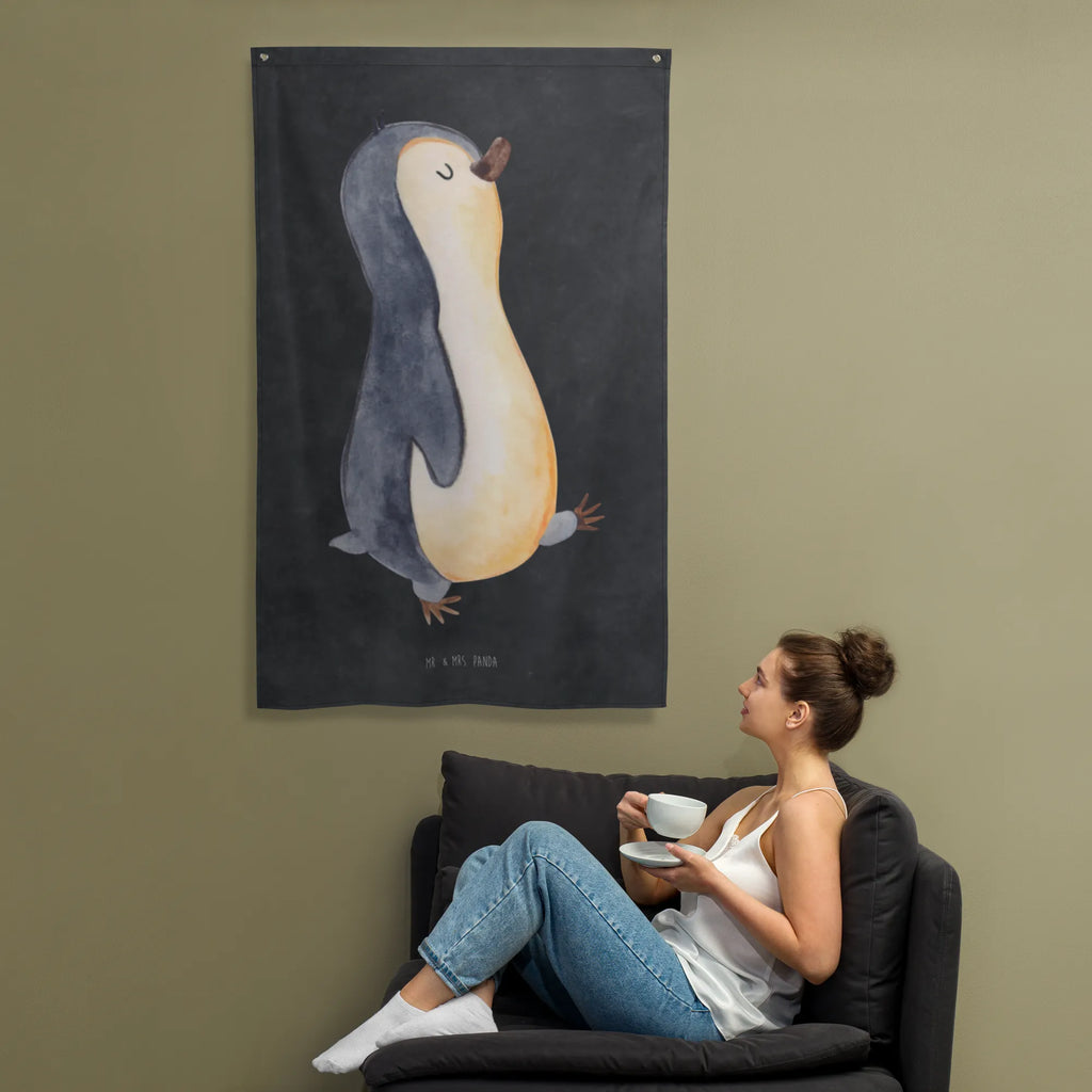 Wandteppich Pinguin marschierend Wandbehang, Wand Deko, Boho, Kinderzimmer Wanddeko, Wandtuch, Wandbild, Tapisserie, Kinderzimmer Deko, Schmuck-Wandbehang, Tapestry, Textil-Kunst, Kinderzimmer Wand, Wandteppich, Pinguin, Bruder, Frühaufsteher, Langschläfer, Pinguine, Schwester, Familie
