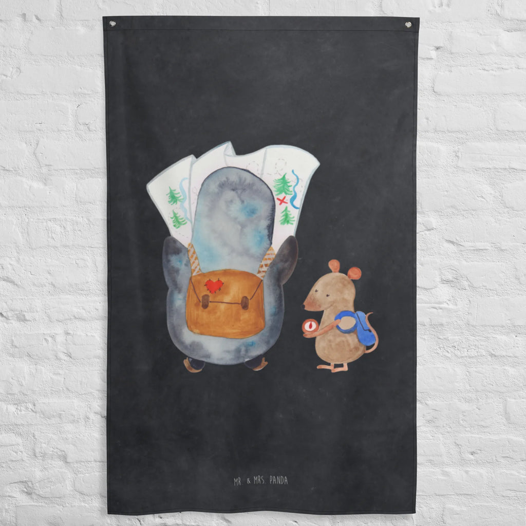 Wandteppich Pinguin & Maus Wanderer Kinderzimmer Wand, Schmuck-Wandbehang, Tapisserie, Kinderzimmer Wanddeko, Kinderzimmer Deko, Textil-Kunst, Wanddeko, Wandbehang, Kinderzimmer, Boho, Wand Deko, Tapestry, Wandteppich, Wandtuch, Wandbild, Dekoration, Pinguin, Wanderlust, wandern, Roadtrip, Abenteurer, Ausflug, Pinguine, Abenteuer