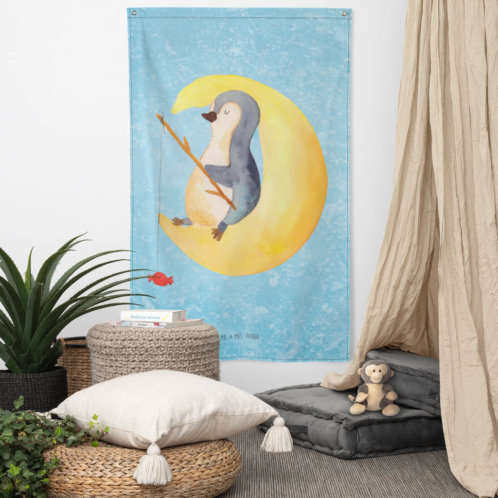 Wandteppich Pinguin Mond Wandtuch, Wandbild, Kinderzimmer Wand, Schmuck-Wandbehang, Tapestry, Boho, Kinderzimmer Wanddeko, Kinderzimmer Deko, Textil-Kunst, Wandteppich, Wand Deko, Tapisserie, Wandbehang, Pinguin, Einschlafen, Gästezimmer, Schlafstörungen, schlafen, Spruch, Pinguine, Nachtruhe, Schlafzimmer