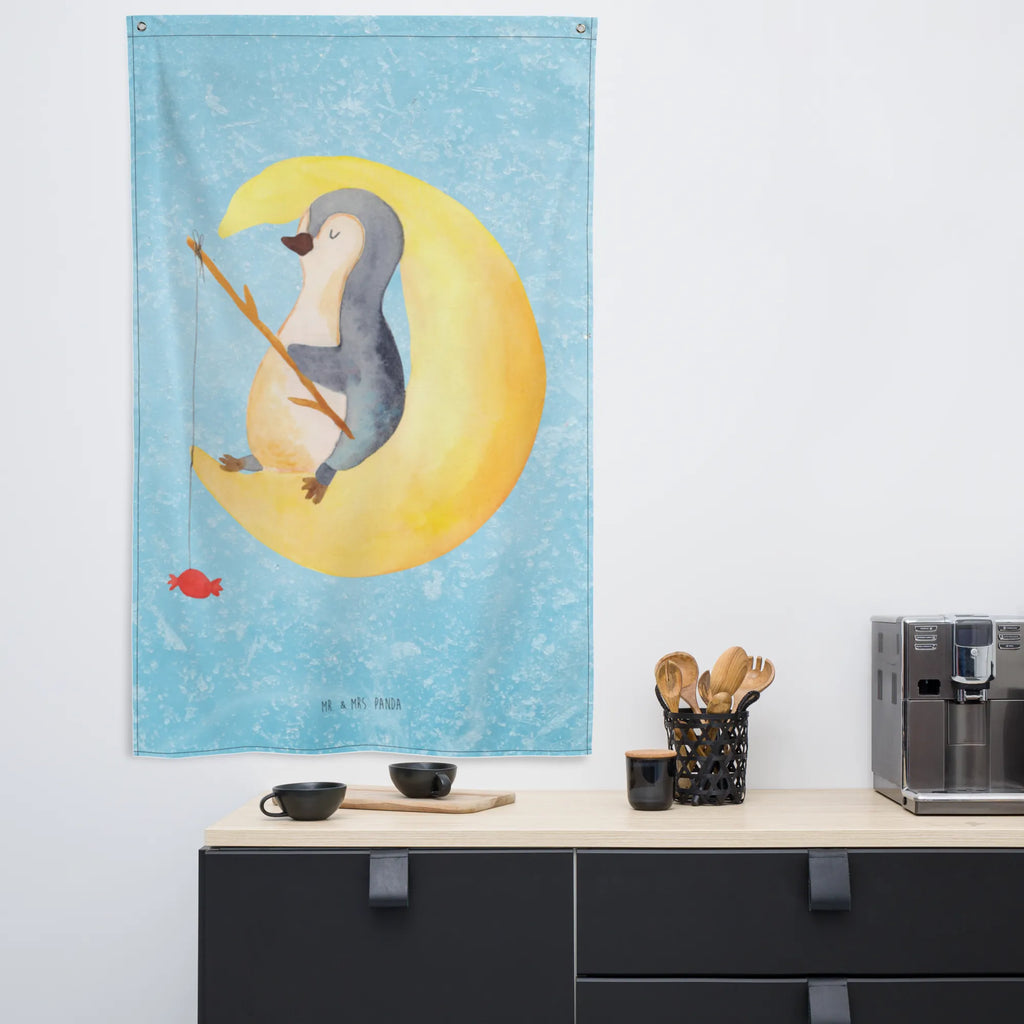 Wandteppich Pinguin Mond Wandtuch, Wandbild, Kinderzimmer Wand, Schmuck-Wandbehang, Tapestry, Boho, Kinderzimmer Wanddeko, Kinderzimmer Deko, Textil-Kunst, Wandteppich, Wand Deko, Tapisserie, Wandbehang, Pinguin, Einschlafen, Gästezimmer, Schlafstörungen, schlafen, Spruch, Pinguine, Nachtruhe, Schlafzimmer