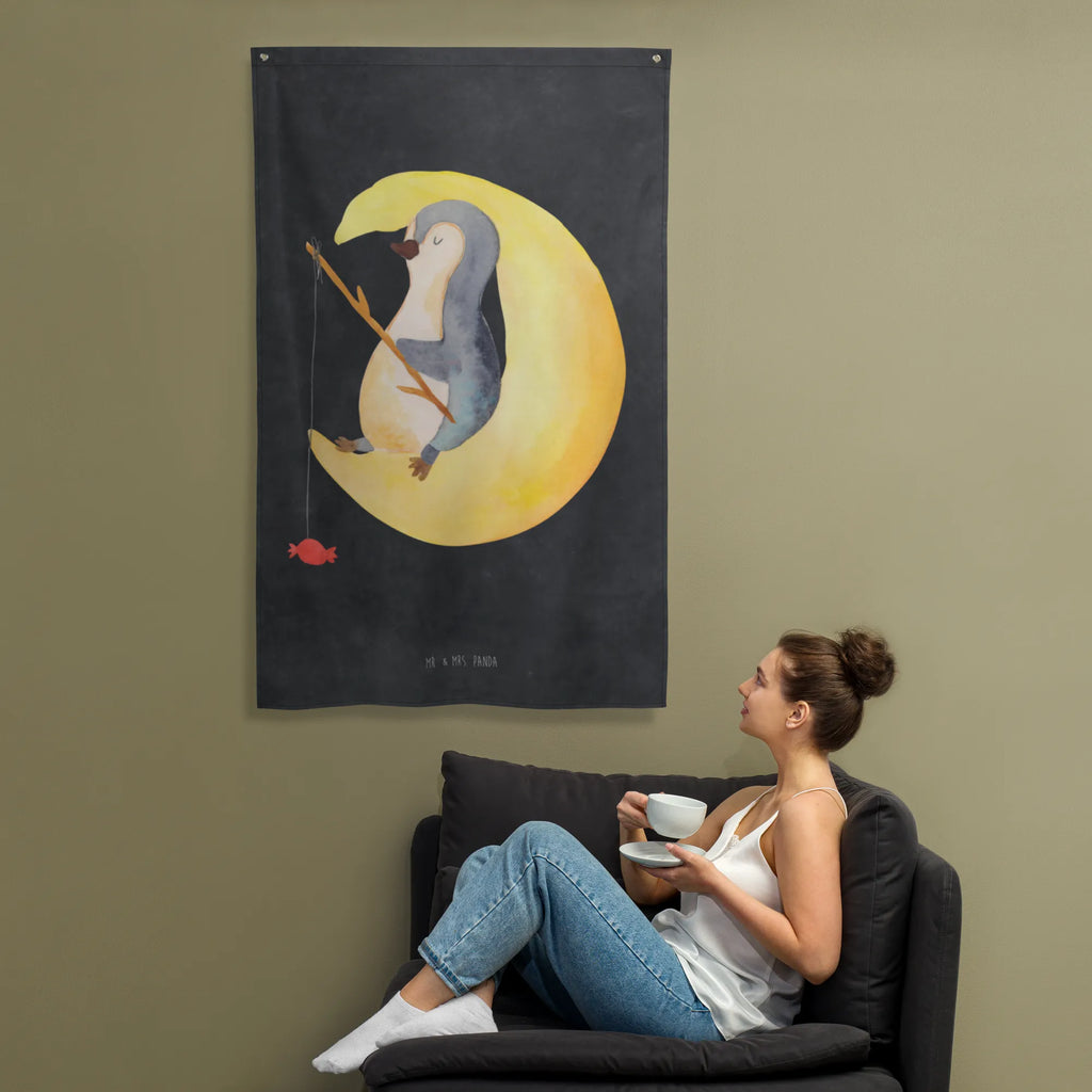 Wandteppich Pinguin Mond Wandtuch, Wandbild, Kinderzimmer Wand, Schmuck-Wandbehang, Tapestry, Boho, Kinderzimmer Wanddeko, Kinderzimmer Deko, Textil-Kunst, Wandteppich, Wand Deko, Tapisserie, Wandbehang, Pinguin, Einschlafen, Gästezimmer, Schlafstörungen, schlafen, Spruch, Pinguine, Nachtruhe, Schlafzimmer