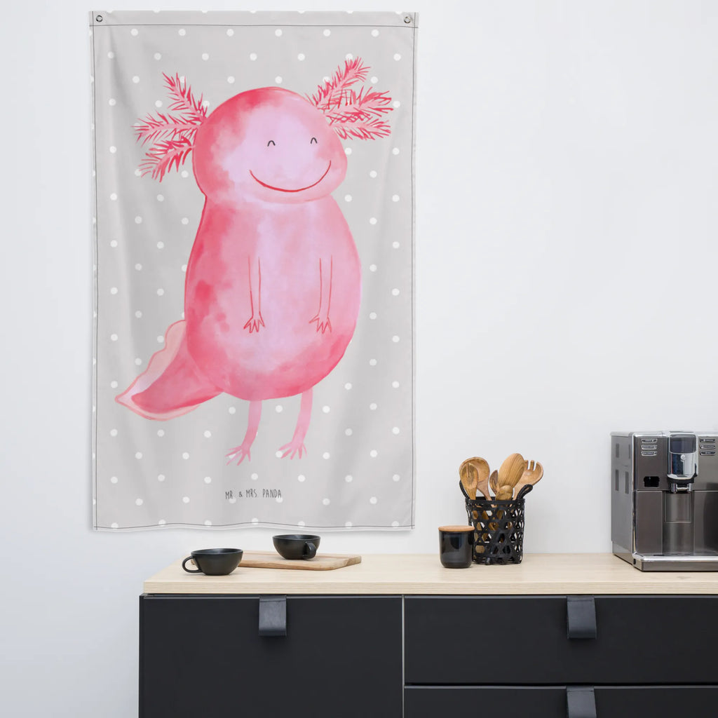 Wandteppich Axolotl glücklich Kinderzimmer, Schmuck-Wandbehang, Textil-Kunst, Tapestry, Dekoration, Wand Deko, Kinderzimmer Wand, Wandteppich, Kinderzimmer Wanddeko, Wanddeko, Kinderzimmer Deko, Wandbehang, Tapisserie, Wandtuch, Boho, Wandbild, Axolotl, Molch, gute Laune, Schwanzlurch, Lurche, Motivation, Axolot, Lurch