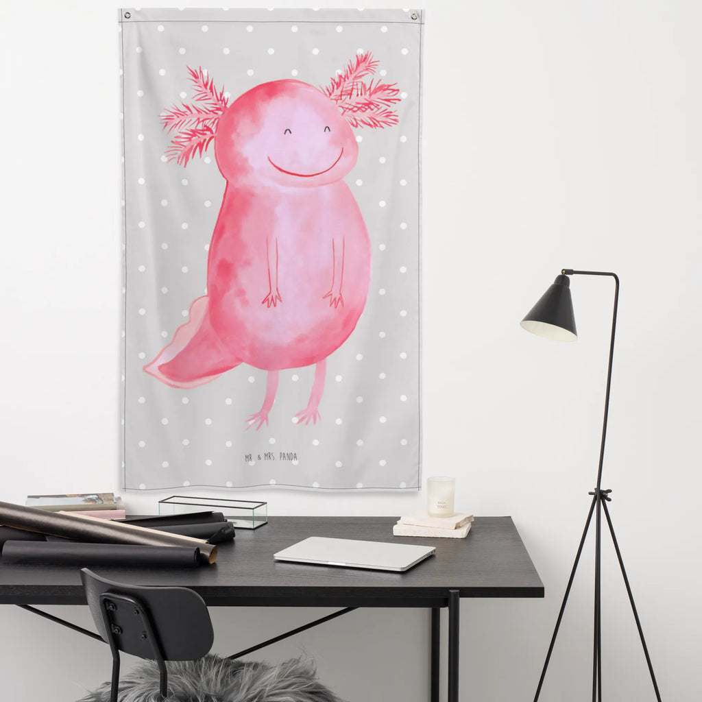 Wandteppich Axolotl glücklich Kinderzimmer, Schmuck-Wandbehang, Textil-Kunst, Tapestry, Dekoration, Wand Deko, Kinderzimmer Wand, Wandteppich, Kinderzimmer Wanddeko, Wanddeko, Kinderzimmer Deko, Wandbehang, Tapisserie, Wandtuch, Boho, Wandbild, Axolotl, Molch, gute Laune, Schwanzlurch, Lurche, Motivation, Axolot, Lurch