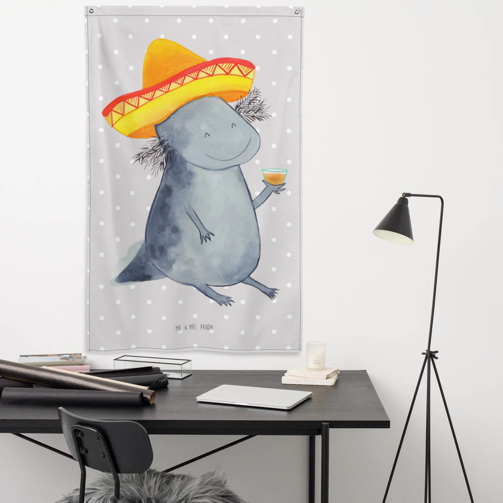 Tapestry axolotl tequila Decoration, Wall hanging, Tapestry, Boho, Axolotl, Axelotl, marine animals, Mexican walking fish, salamander, Axolot, Motivation, Amphibian, Fire Dragon, Fire Salamander, Mexico, Tequila, Saying, Sombrero, Lemon, Tail Lurch