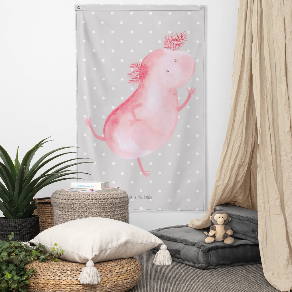 Wandteppich Axolotl tanzt Kinderzimmer Deko, Schmuck-Wandbehang, Kinderzimmer Wanddeko, Textil-Kunst, Tapestry, Wandbehang, Wandbild, Boho, Wandteppich, Tapisserie, Wand Deko, Wandtuch, Kinderzimmer Wand, Axolotl, Molch, Beste Freundin, Dachschaden, Axolot, Lurche, Lurch, Schwanzlurch, Freundin, Sterne, Verrückt