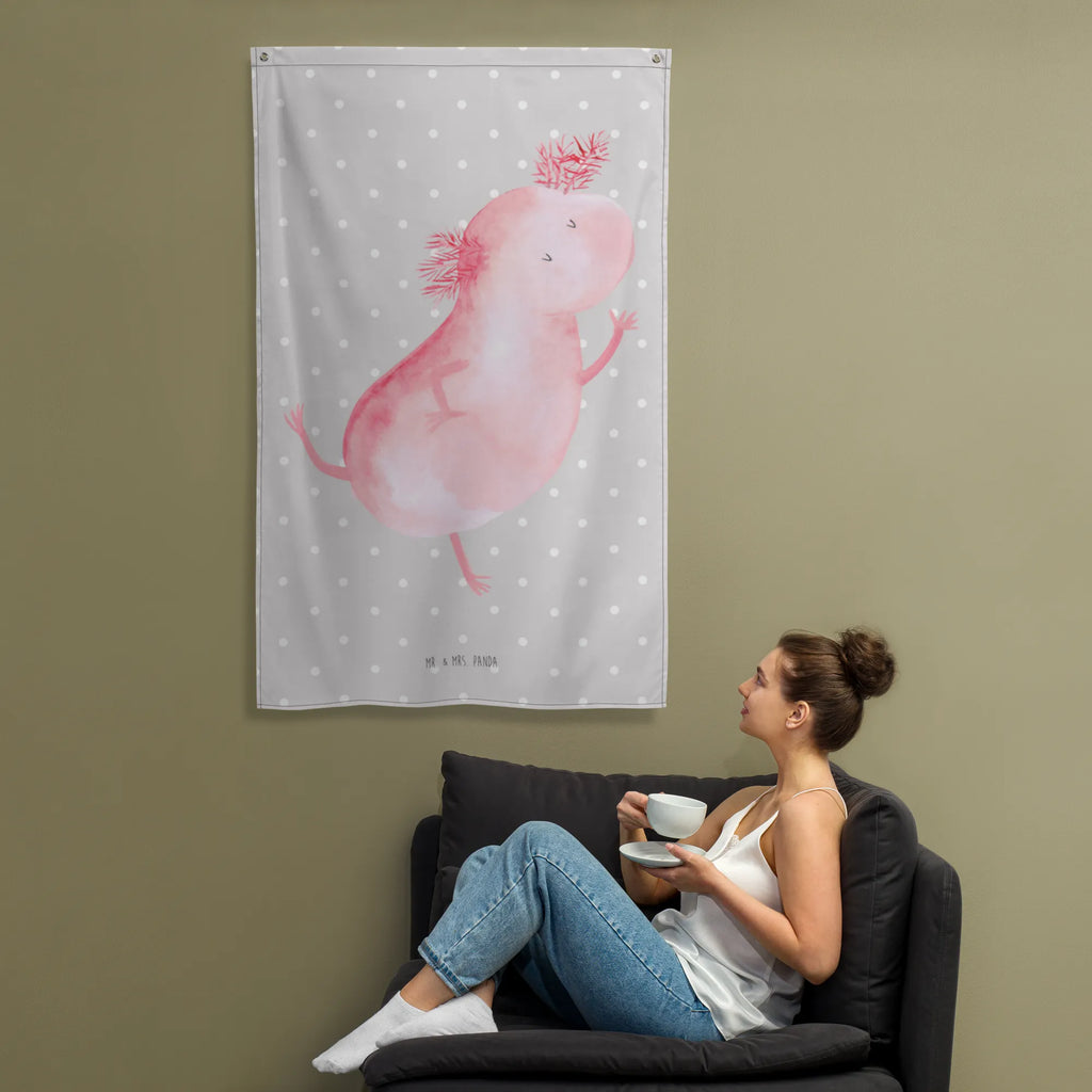 Wandteppich Axolotl tanzt Kinderzimmer Deko, Schmuck-Wandbehang, Kinderzimmer Wanddeko, Textil-Kunst, Tapestry, Wandbehang, Wandbild, Boho, Wandteppich, Tapisserie, Wand Deko, Wandtuch, Kinderzimmer Wand, Axolotl, Molch, Beste Freundin, Dachschaden, Axolot, Lurche, Lurch, Schwanzlurch, Freundin, Sterne, Verrückt