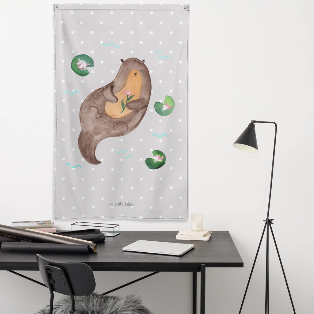 Tapestry otter Water Lily Wandbehang, Kinderzimmer Deko, Tapisserie, Kinderzimmer Wand, Tapestry, Schmuck-Wandbehang, Wandtuch, Wand Deko, Kinderzimmer Wanddeko, Boho, Wandteppich, Textil-Kunst, Wandbild, Otter, Fischotter, Seeotter, Otter Seeotter See Otter