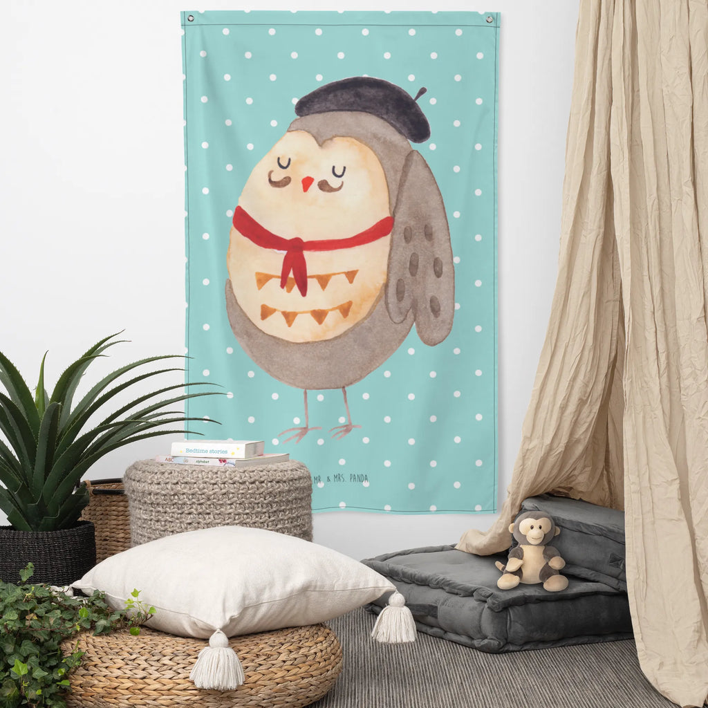 Wandteppich Eule Französisch Kinderzimmer Wanddeko, Wandtuch, Wandbild, Textil-Kunst, Kinderzimmer Deko, Kinderzimmer Wand, Tapisserie, Tapestry, Schmuck-Wandbehang, Wand Deko, Wandbehang, Wandteppich, Boho, Eule, Frankreich, Spruch Französisch, Das Leben Ist schön, Eulen, Spruch schön, Eule Deko, Hibou, La Vie Est Belle, Owl