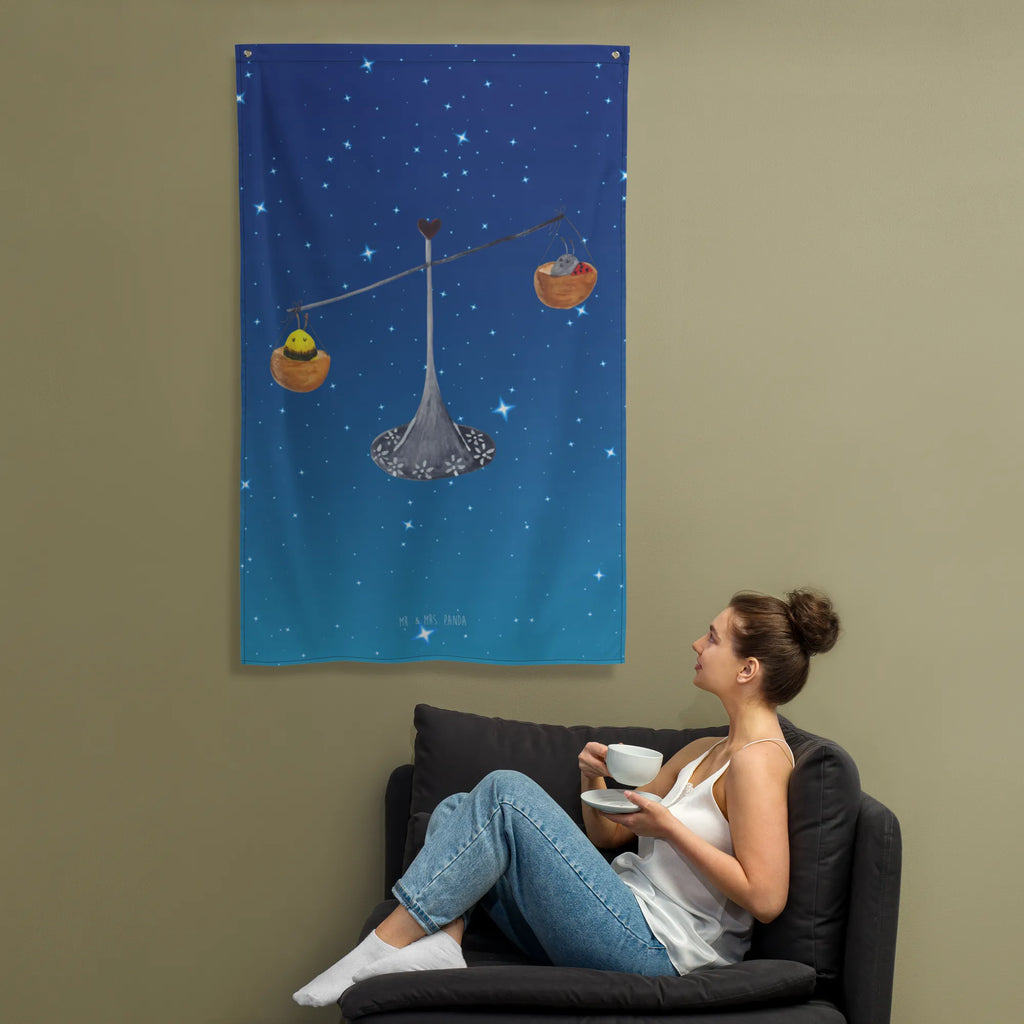 Tapestry Star sign Scale Wall hanging, Decoration, Tapestry, Boho, constellations, birthdays, astrology, zodiac, date of birth, month of birth, bee, Libra gift, birthday September, Libra zodiac sign, bumble bee, gift September, ladybird, birthday October, gift October, balance, Libra