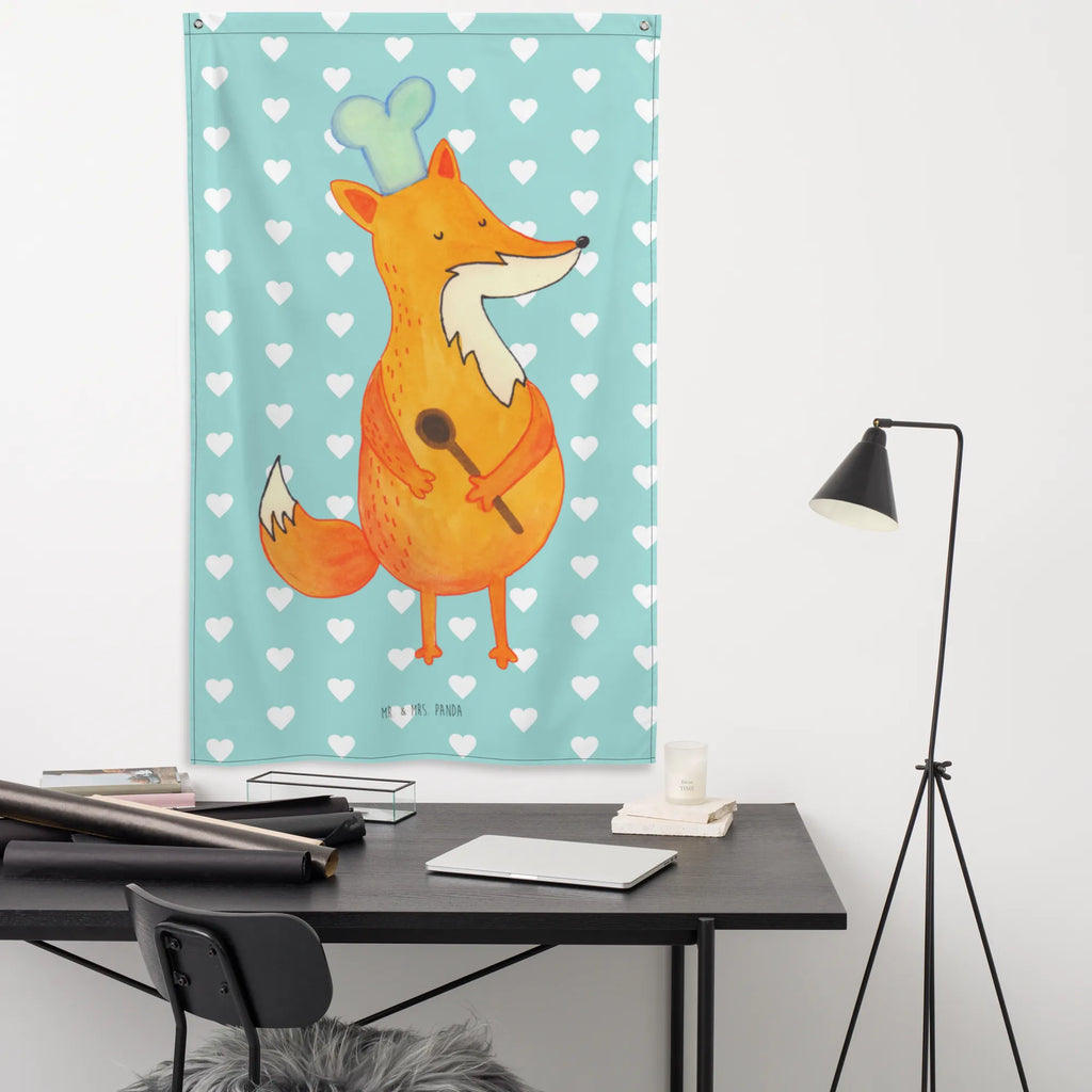 Wandteppich Fuchs Koch Wandtuch, Wandbild, Textil-Kunst, Tapisserie, Kinderzimmer Wanddeko, Wandbehang, Dekoration, Tapestry, Kinderzimmer, Boho, Kinderzimmer Wand, Wand Deko, Kinderzimmer Deko, Wanddeko, Schmuck-Wandbehang, Wandteppich, Fuchs, Küche Deko, Party Spruch, Füchse, witzig, Spruch lustig, Köche, Küche Spruch, Bäcker, Koch Geschenk