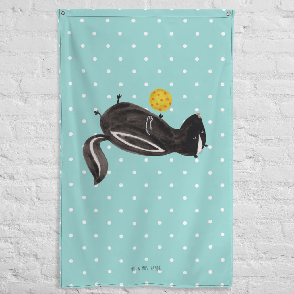 Wandteppich Stinktier Ball Tapestry, Wandbild, Wandtuch, Wandteppich, Wanddeko, Tapisserie, Schmuck-Wandbehang, Textil-Kunst, Wandbehang, Boho, Kinderzimmer, Wand Deko, Kinderzimmer Wand, Dekoration, Kinderzimmer Deko, Kinderzimmer Wanddeko, Stinktier, Skunk, Wildtier, Raubtier, Stinki, Stinker, verspielt, Weisheit