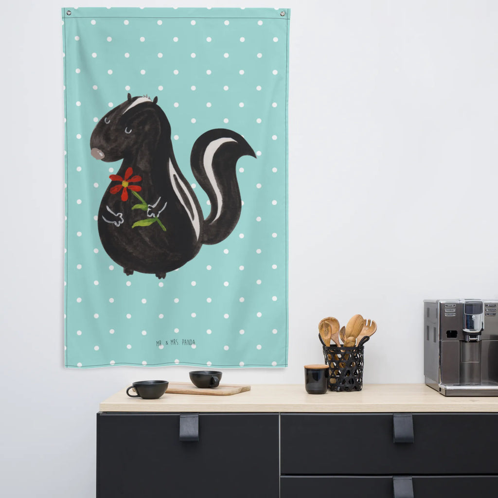 Wandteppich Stinktier Blume Tapestry, Dekoration, Textil-Kunst, Boho, Kinderzimmer Wand, Kinderzimmer Wanddeko, Wand Deko, Kinderzimmer Deko, Wanddeko, Tapisserie, Wandbehang, Kinderzimmer, Wandtuch, Schmuck-Wandbehang, Wandteppich, Wandbild, Stinktier, Skunk, Raubtier, Stinker, Träume, verträumt, Dreams, Tagträumer, Wildtier, Stinki