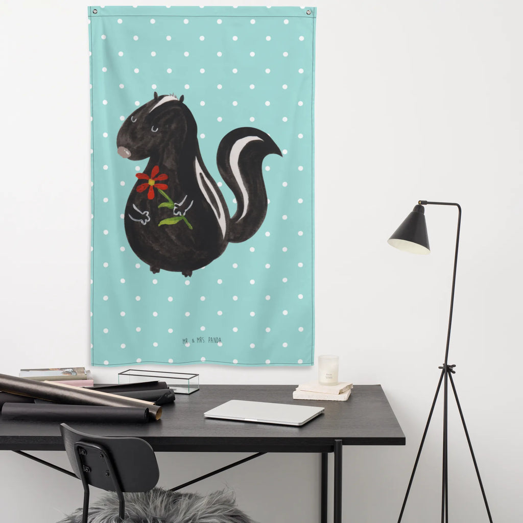 Wandteppich Stinktier Blume Tapestry, Dekoration, Textil-Kunst, Boho, Kinderzimmer Wand, Kinderzimmer Wanddeko, Wand Deko, Kinderzimmer Deko, Wanddeko, Tapisserie, Wandbehang, Kinderzimmer, Wandtuch, Schmuck-Wandbehang, Wandteppich, Wandbild, Stinktier, Skunk, Raubtier, Stinker, Träume, verträumt, Dreams, Tagträumer, Wildtier, Stinki