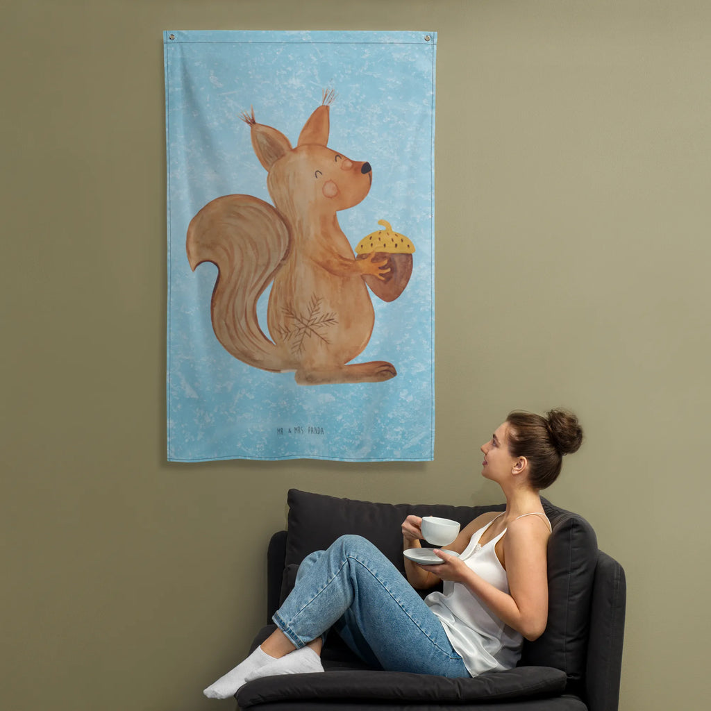 Tapestry Squirrel Christmas Tapestry, Decoration, Wall hanging, Boho, Winter, Christmas, Christmas time, snow, New Year, Christmas Greeting, Happy New Year, Bird, Merry Christmas, Xmas, Christmas Theme