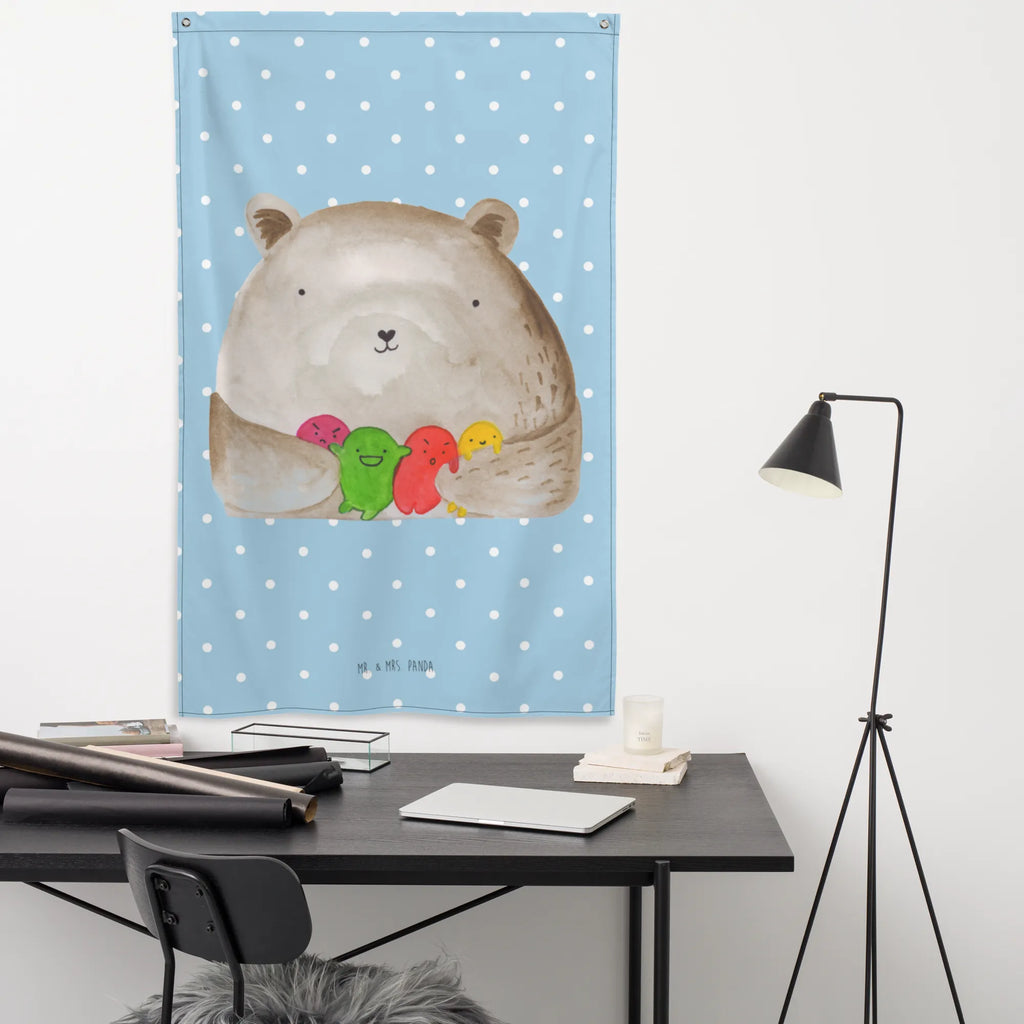 Wandteppich Bär Gefühl Kinderzimmer, Wandtuch, Textil-Kunst, Wandteppich, Wandbehang, Wand Deko, Dekoration, Schmuck-Wandbehang, Kinderzimmer Wand, Tapestry, Kinderzimmer Wanddeko, Tapisserie, Boho, Wanddeko, Wandbild, Kinderzimmer Deko, Bär, Teddy, Teddybär, Verrückt, Wahnsinn, Durchgedreht