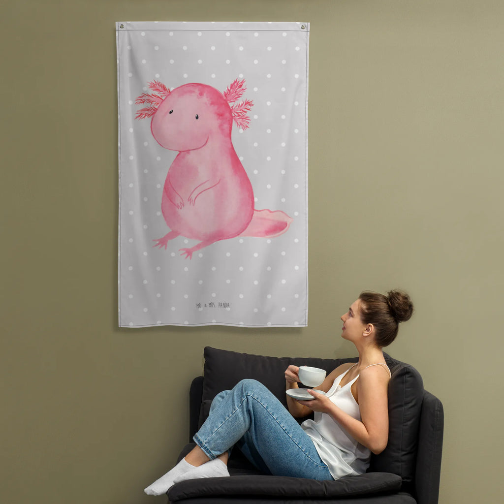 Tapestry axolotl zero Tapestry, Decoration, Wall hanging, Boho, Axolotl, Axelotl, marine animals, Mexican walking fish, salamander, lifestyle, love, cheerful, happy, Axolot, girlfriend, wisdom, contented, worldly wisdom