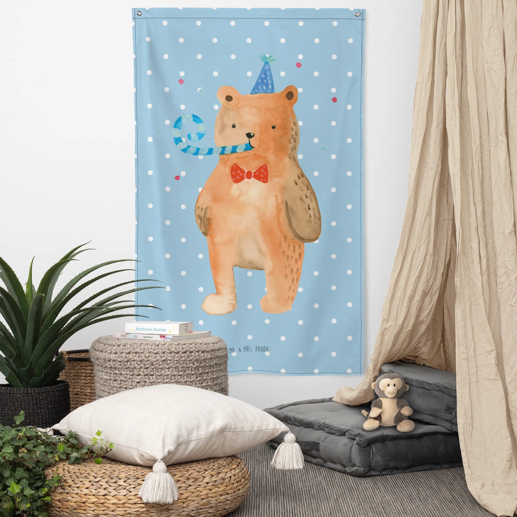 Tapestry bear Birthday Boho, Wall hanging, Tapestry, Decoration, bear, teddy, teddy bear, cuddly toy, Happy birthday
