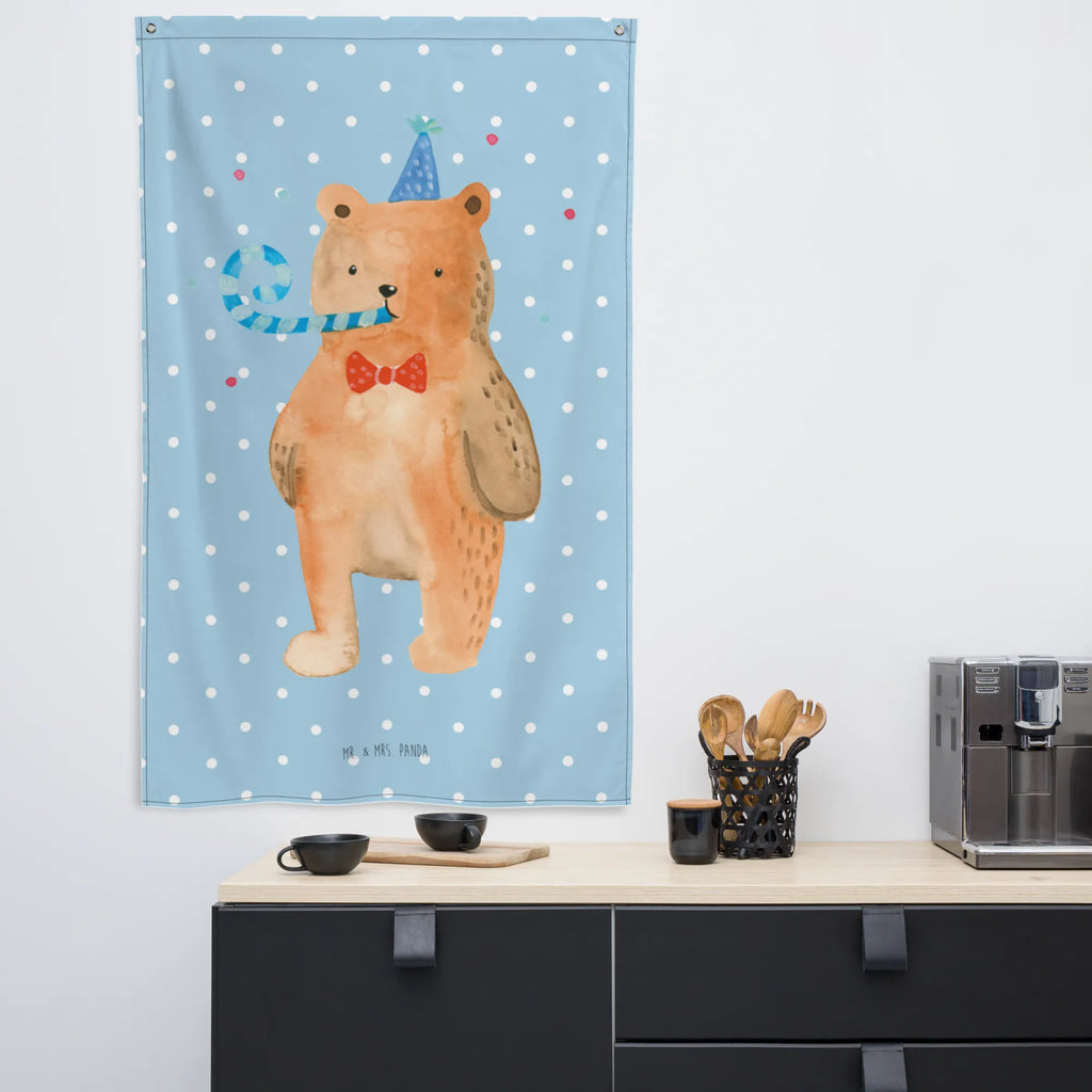 Tapestry bear Birthday Boho, Wall hanging, Tapestry, Decoration, bear, teddy, teddy bear, cuddly toy, Happy birthday