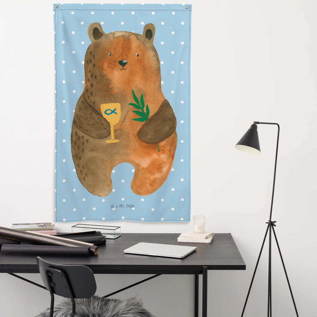 Wandteppich Konfirmation-Bär Kinderzimmer Wand, Wanddeko, Wandbild, Kinderzimmer, Schmuck-Wandbehang, Textil-Kunst, Wandteppich, Wandbehang, Kinderzimmer Wanddeko, Wand Deko, Boho, Wandtuch, Tapestry, Dekoration, Tapisserie, Kinderzimmer Deko, Bär, Teddy, Teddybär, evangelisch, Konfirmation, Kirche, Gottesdienst
