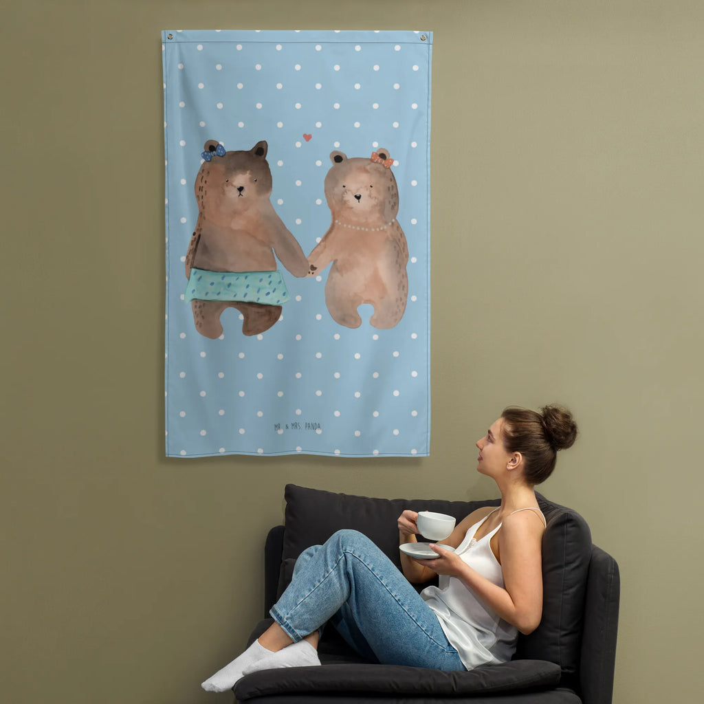 Tapestry bear Girlfriend Schmuck-Wandbehang, Wandteppich, Wand Deko, Wandbehang, Tapisserie, Boho, Textil-Kunst, Kinderzimmer Wanddeko, Kinderzimmer Deko, Wandbild, Tapestry, Wandtuch, Kinderzimmer Wand, Teddy, Bär, Teddybär, Bär Freundin Beste Freund Liebe Liebesbeweis Verliebt Kumpel Kumpeliene