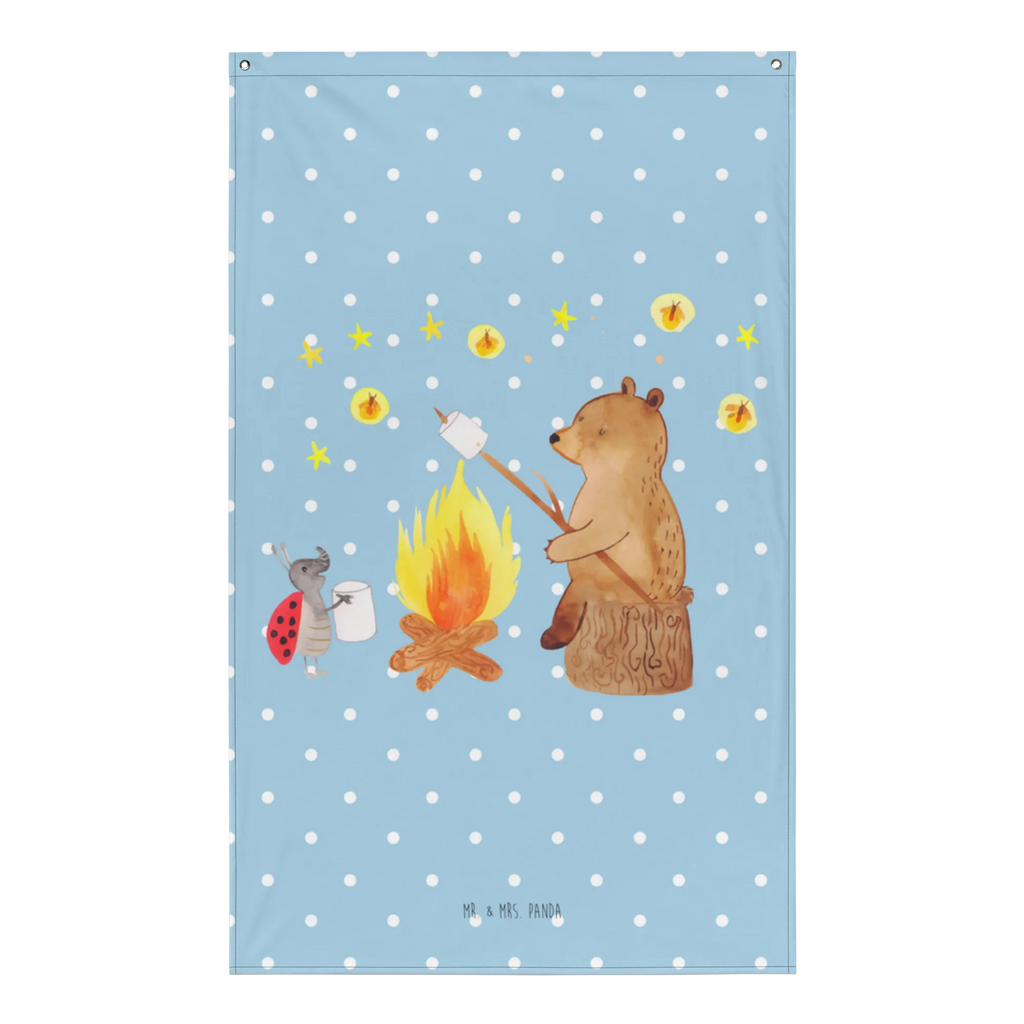 Tapestry Bear & Ladybird campfire Decoration, Tapestry, Boho, Wall hanging, bear, teddy, teddy bear, cuddly toy, Campfire