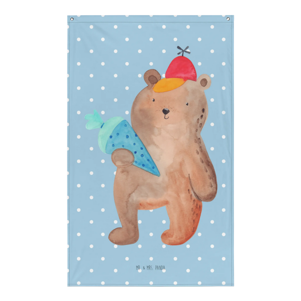 Tapestry bear School cone Tapestry, Wall hanging, Decoration, Boho, bear, teddy, teddy bear, cuddly toy, First day of school gift, Primary school, School enrolment gift, Starting school, School bag, School gift, Bear motif