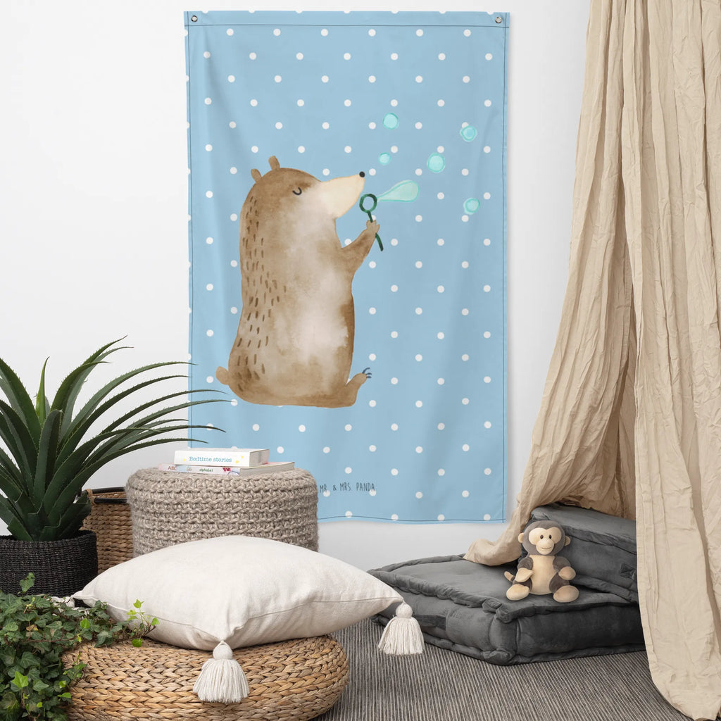 Wandteppich Bär Seifenblasen Tapestry, Schmuck-Wandbehang, Kinderzimmer, Wandbehang, Kinderzimmer Wanddeko, Wandbild, Textil-Kunst, Wanddeko, Dekoration, Kinderzimmer Wand, Tapisserie, Kinderzimmer Deko, Wandtuch, Boho, Wandteppich, Wand Deko, Bär, Teddy, Teddybär, Seifenblasen Bär Lustig Sein Glücklich Traurig Happy