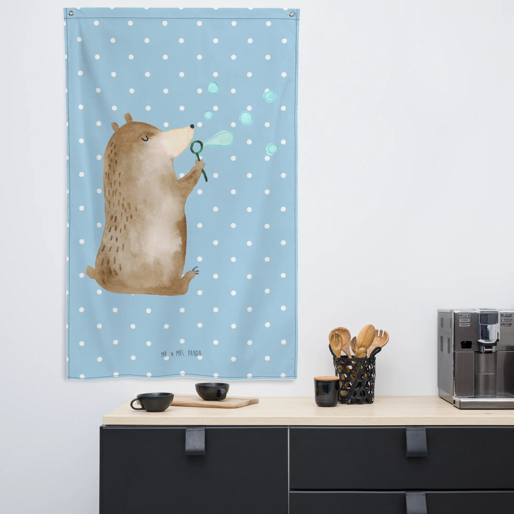 Wandteppich Bär Seifenblasen Tapestry, Schmuck-Wandbehang, Kinderzimmer, Wandbehang, Kinderzimmer Wanddeko, Wandbild, Textil-Kunst, Wanddeko, Dekoration, Kinderzimmer Wand, Tapisserie, Kinderzimmer Deko, Wandtuch, Boho, Wandteppich, Wand Deko, Bär, Teddy, Teddybär, Seifenblasen Bär Lustig Sein Glücklich Traurig Happy