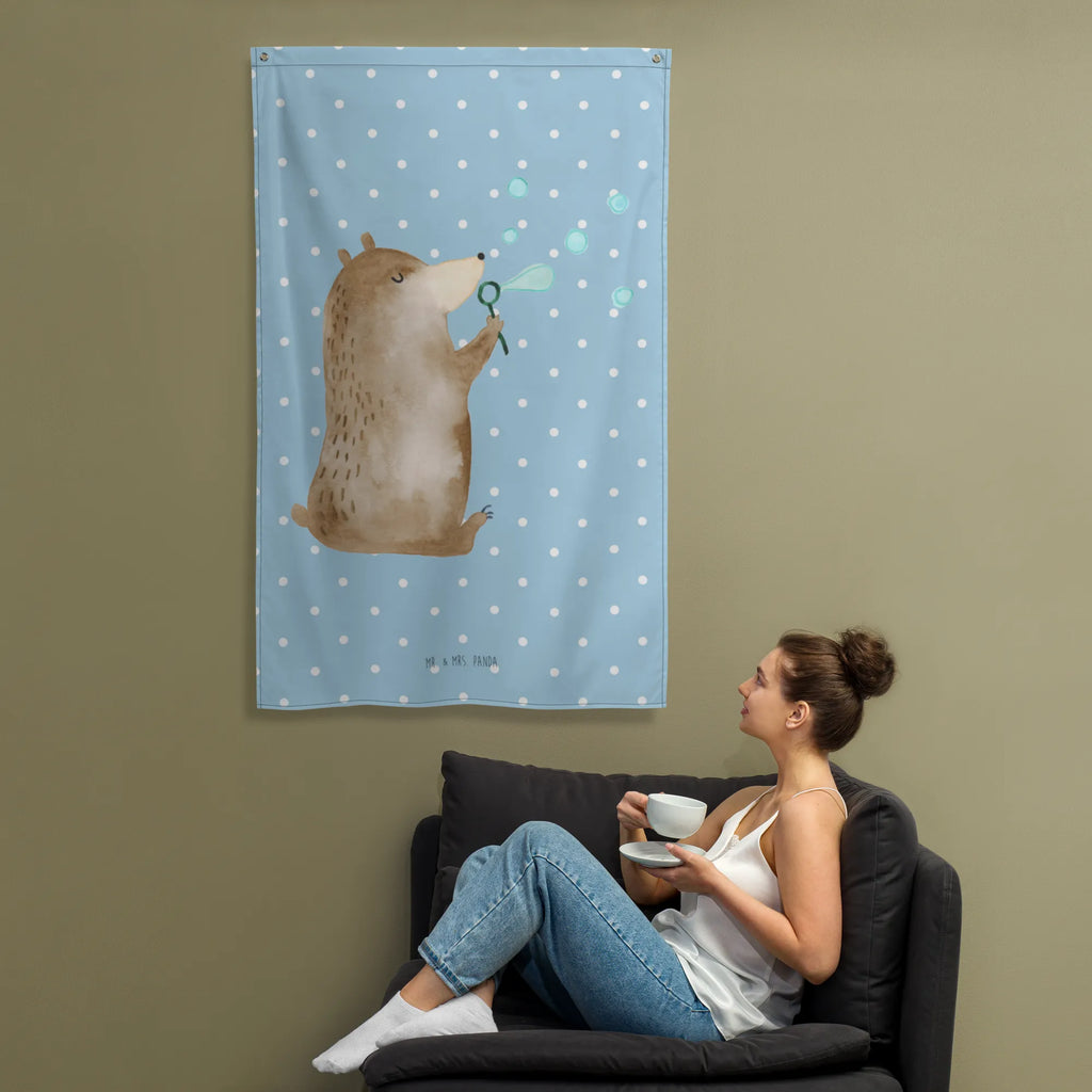 Wandteppich Bär Seifenblasen Tapestry, Schmuck-Wandbehang, Kinderzimmer, Wandbehang, Kinderzimmer Wanddeko, Wandbild, Textil-Kunst, Wanddeko, Dekoration, Kinderzimmer Wand, Tapisserie, Kinderzimmer Deko, Wandtuch, Boho, Wandteppich, Wand Deko, Bär, Teddy, Teddybär, Seifenblasen Bär Lustig Sein Glücklich Traurig Happy