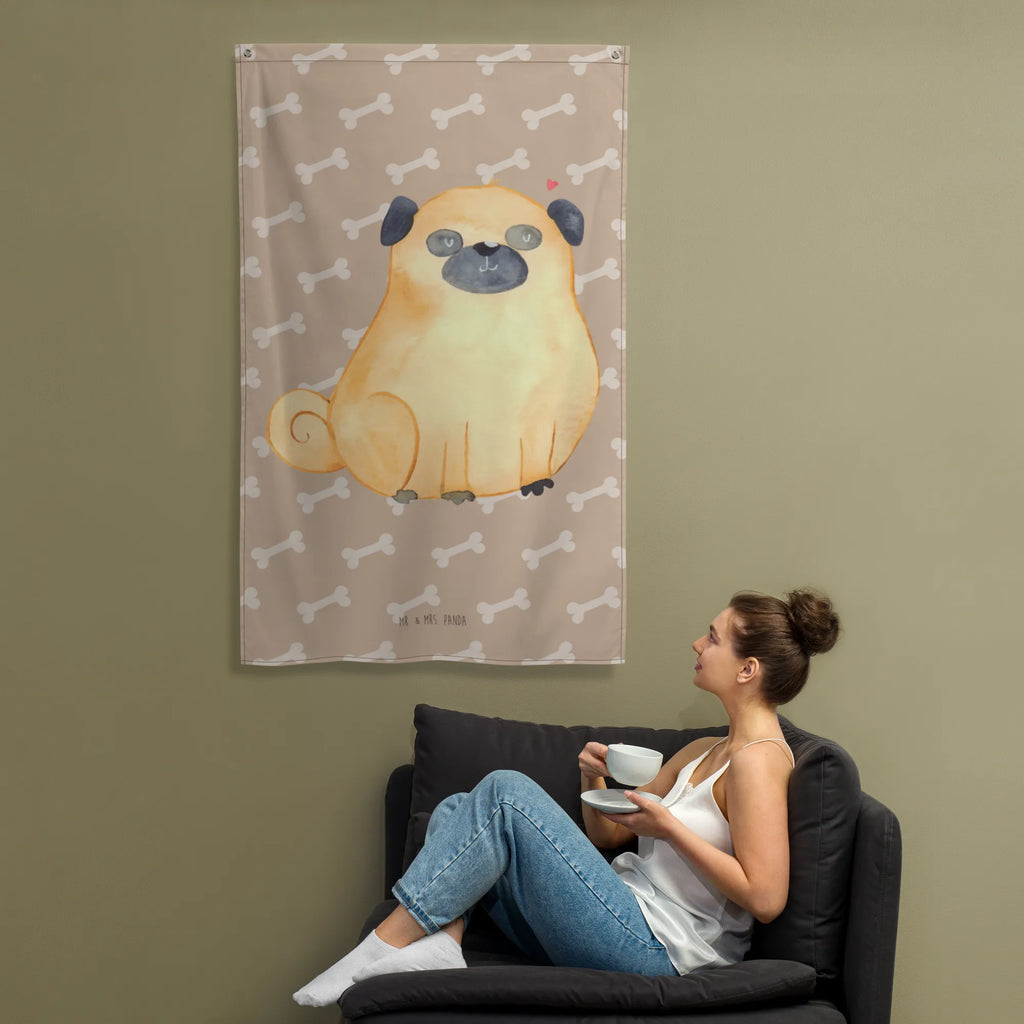 Arrasy Mops Textil-Kunst, Kinderzimmer Wanddeko, Dekoration, Kinderzimmer, Schmuck-Wandbehang, Tapisserie, Wand Deko, Wandteppich, Boho, Kinderzimmer Deko, Wandbild, Tapestry, Wandtuch, Kinderzimmer Wand, Wanddeko, Wandbehang, Hund, Hundemotiv, Haustier, Hunderasse, Tierliebhaber, Hundebesitzer, Sprüche, Hundeliebe, Liebe, Mops