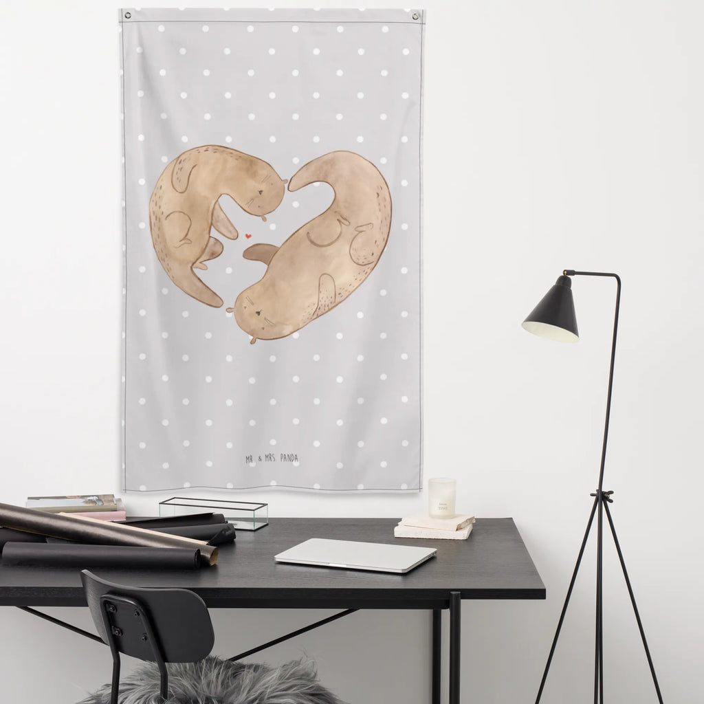 Tapestry otter Heart Boho, Tapestry, Decoration, Wall hanging, otter, marten, sea otter, European otter, water mammal, aquatic animal, baby otter, predator, water, otter gifts, animal lover, gift ideas for animal lovers, animal, mammal, water animal, gifts for people in love, engagement, heart, love gift, proof of love, better half, anniversary, wedding day, love you, life together, love