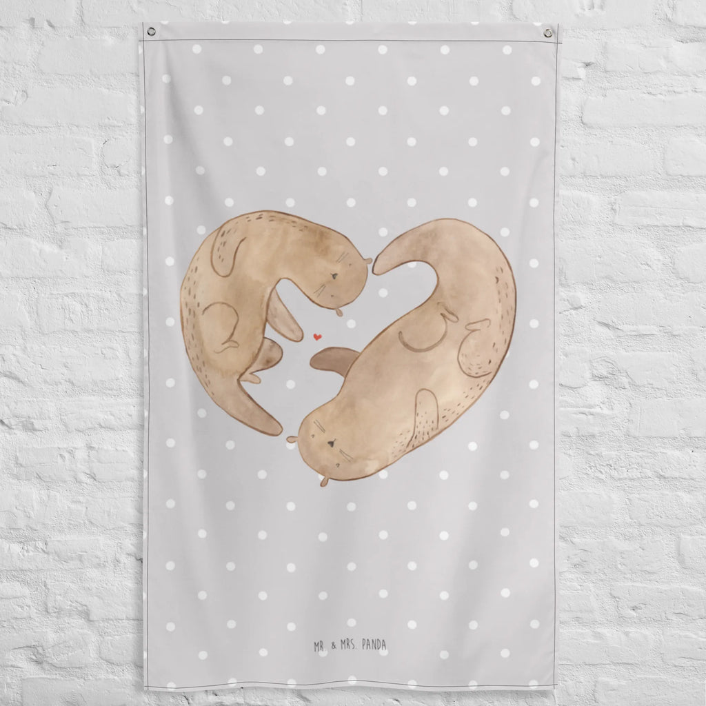 Tapestry otter Heart Boho, Tapestry, Decoration, Wall hanging, otter, marten, sea otter, European otter, water mammal, aquatic animal, baby otter, predator, water, otter gifts, animal lover, gift ideas for animal lovers, animal, mammal, water animal, gifts for people in love, engagement, heart, love gift, proof of love, better half, anniversary, wedding day, love you, life together, love