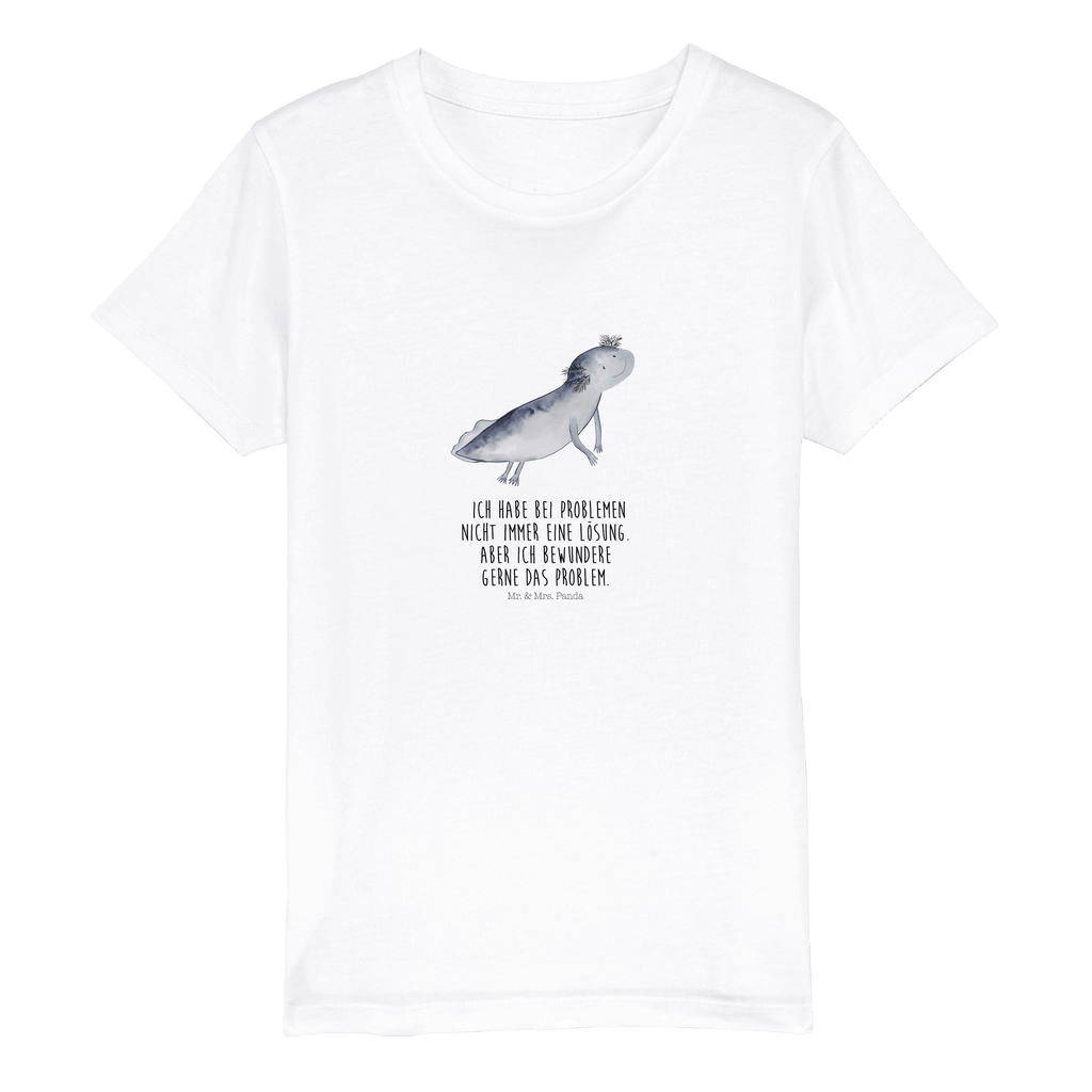 Organic Kinder T-Shirt Axolotl Schwimmen Kinder T-Shirt, Kinder T-Shirt Mädchen, Kinder T-Shirt Jungen, Axolotl, Molch, Axolot, Schwanzlurch, Lurch, Lurche, Problem, Probleme, Lösungen, Motivation