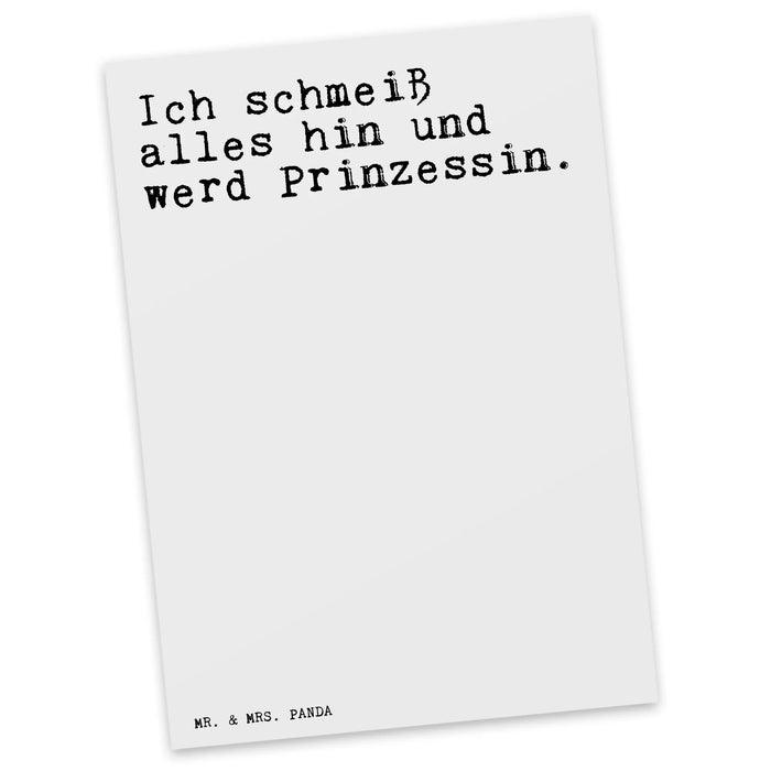 Postkarte Ich schmeiß alles hin...