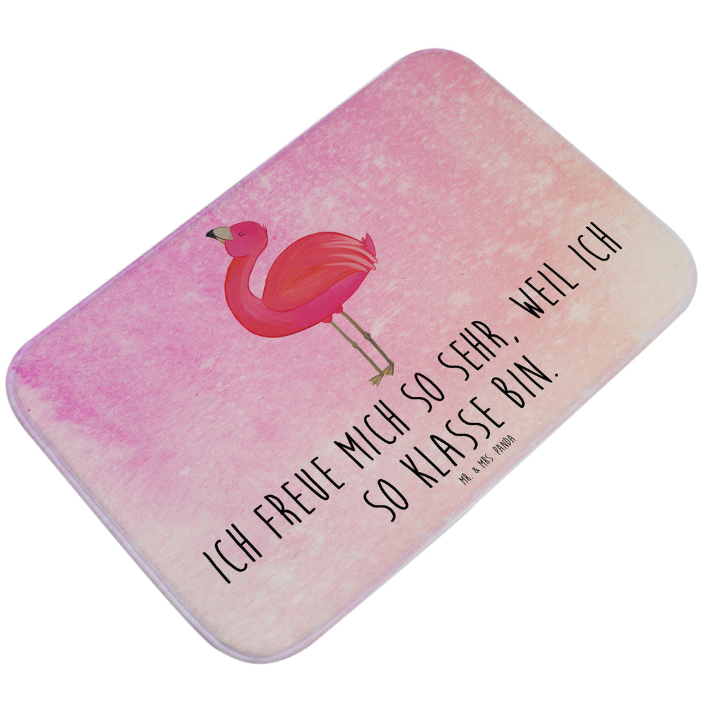 Badvorleger Flamingo stolz Badematte, Badteppich, Duschvorleger, Badezimmerteppich, Badezimmermatte, Badvorleger, Duschmatte, Duschteppich, Flamingo, stolz, Freude, Selbstliebe, Selbstakzeptanz, Freundin, beste Freundin, Tochter, Mama, Schwester