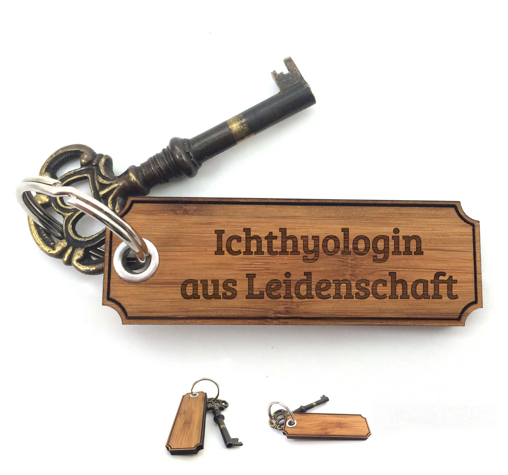 Schlüsselanhänger Classic Gravur Ichthyologin Schlüsselanhänger, Anhänger, Taschenanhänger, Glücksbringer, Geschenke, Schenken, Gravur