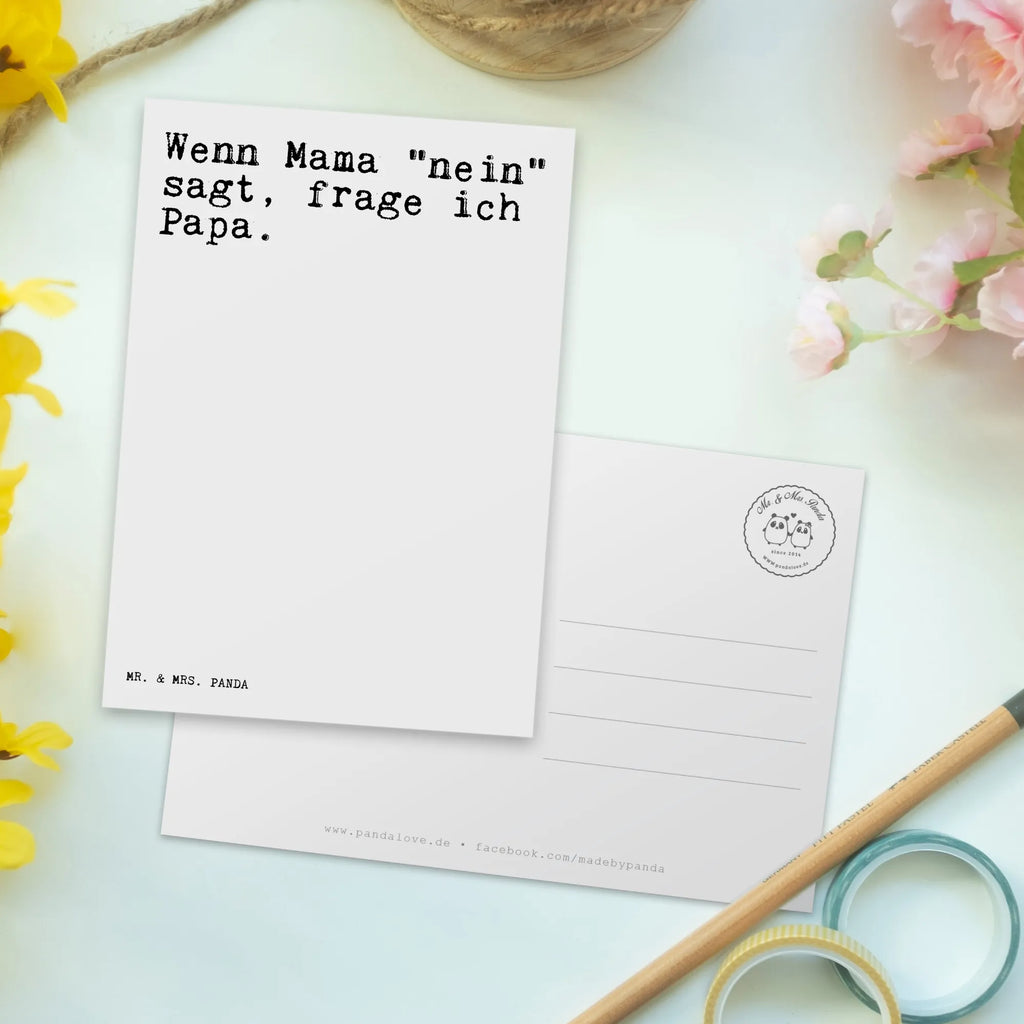 Postcard Wenn Mama "nein" sagt,... card, letter, postcards, invitation, invitation card, Postcard, gift, paper, gift card, saying, sayings, funny, wisdom, quotes, Sayings Proverbs Wisdom Quotes Funny Wisdom Words