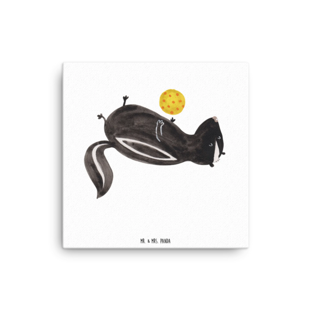 Canvas picture skunk ball Leinwand, Kunstdruck, Stinktier, Skunk, Raubtier, Verspielt, Wildtier, Weisheit, Stinker, Stinki