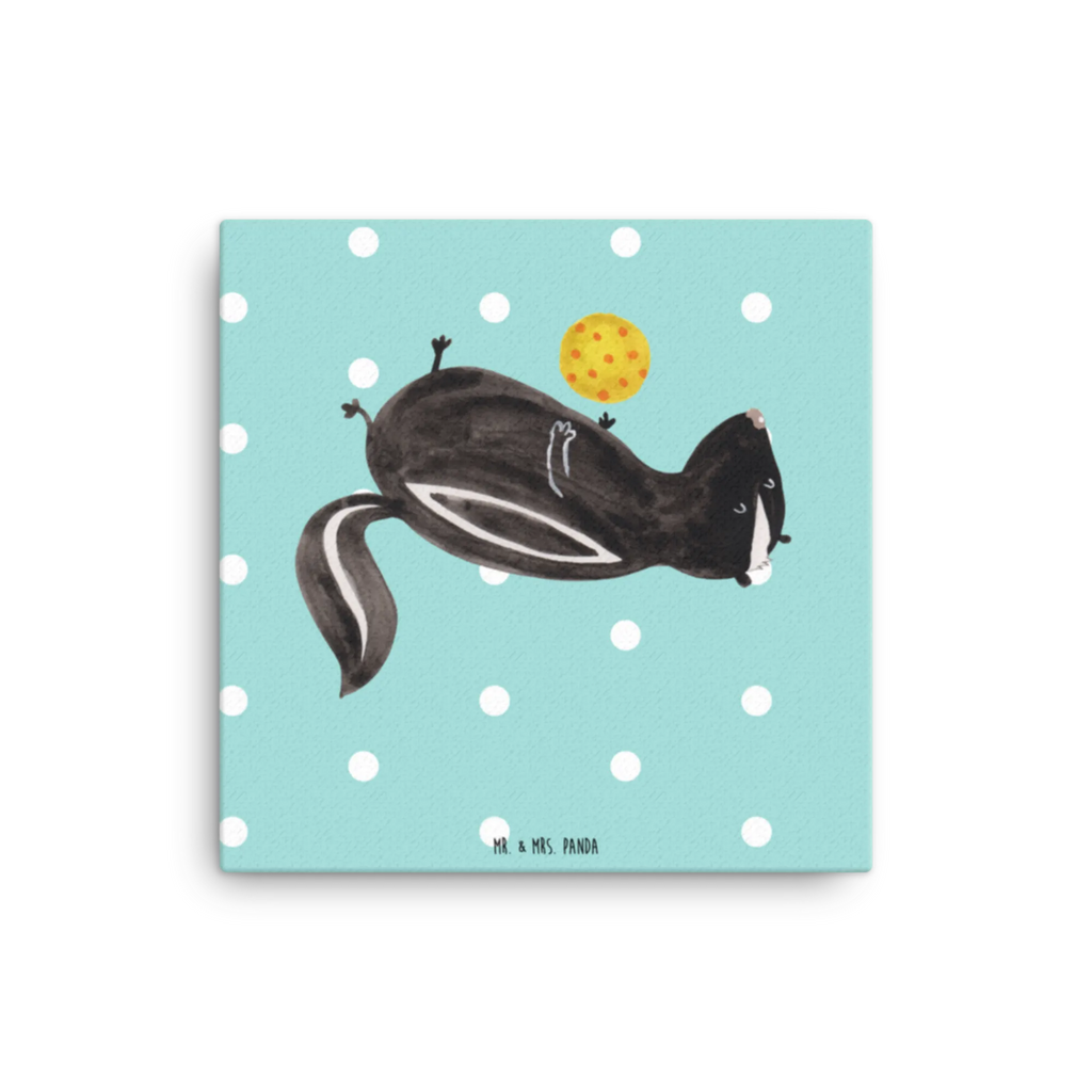 Canvas picture skunk ball Leinwand, Kunstdruck, Stinktier, Skunk, Raubtier, Verspielt, Wildtier, Weisheit, Stinker, Stinki