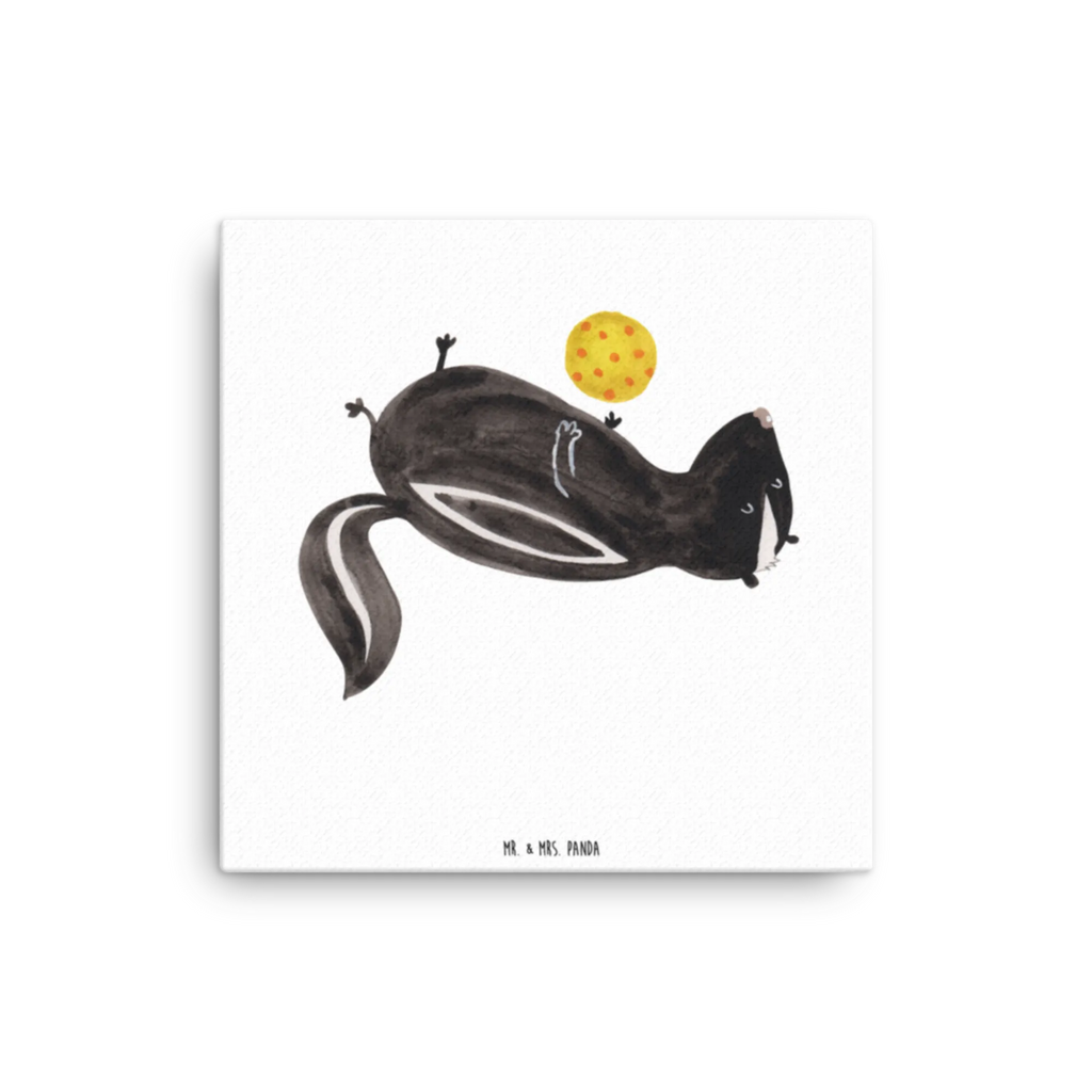 Canvas picture skunk ball Leinwand, Kunstdruck, Stinktier, Skunk, Raubtier, Verspielt, Wildtier, Weisheit, Stinker, Stinki