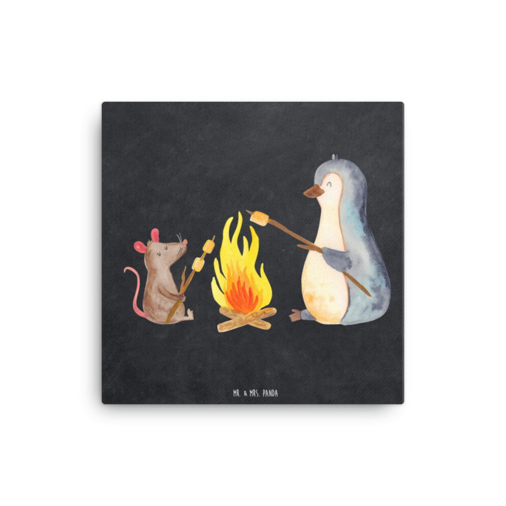 Leinwand Bild Pinguin Lagerfeuer Leinwand, Kunstdruck, Pinguin, Pinguine, Lagerfeuer, Job, Motivation, Leben, Grillen, Büroalltag, Lebensspruch, Lebensmotivation, Neustart, Maus, Büro, Liebe, Arbeit, Feuer, Marshmallows