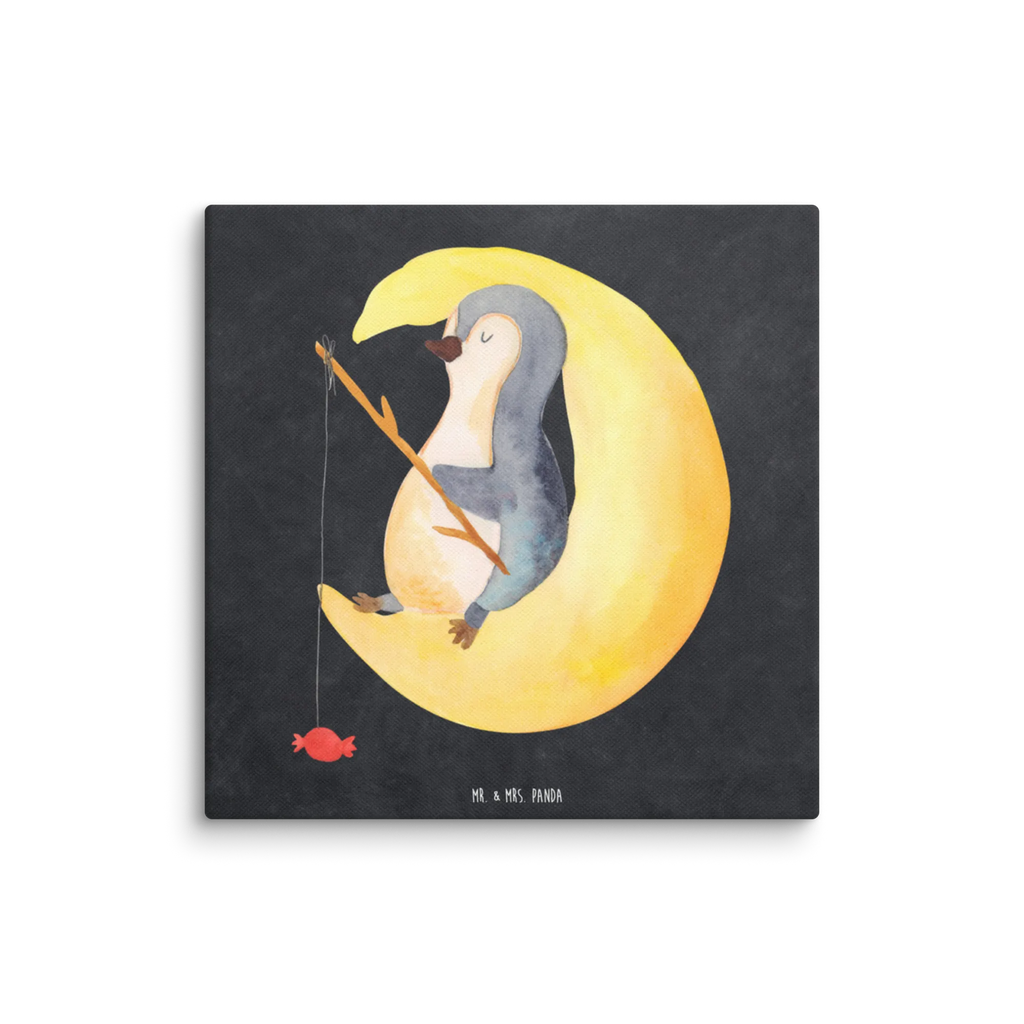 Canvas picture Penguin moon Leinwand, Kunstdruck, Pinguin, Nachtruhe, Einschlafen, Schlafstörungen, Schlafzimmer, Gästezimmer, Pinguine, schlafen, Spruch